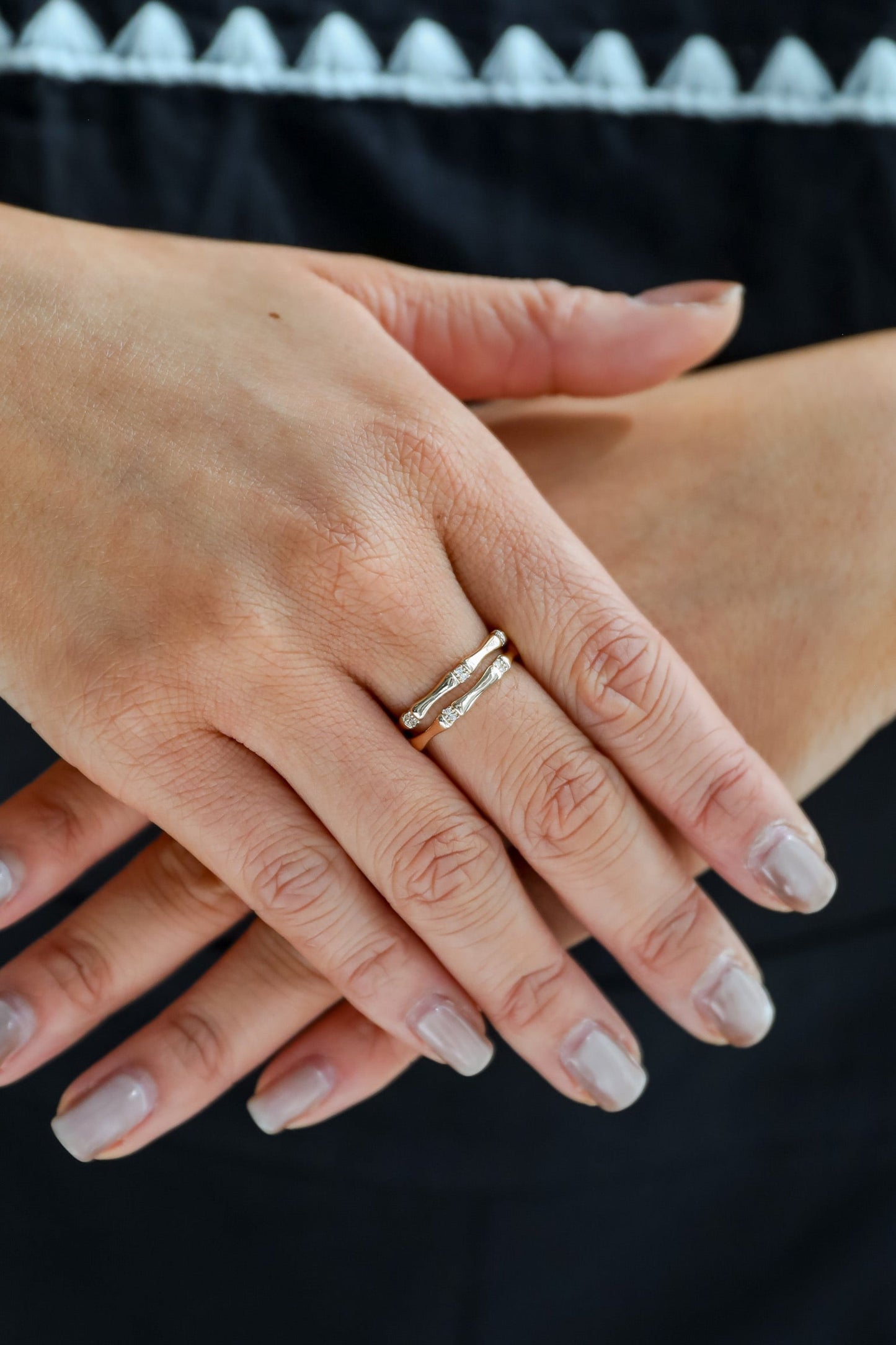 Luna Gold Double Ring