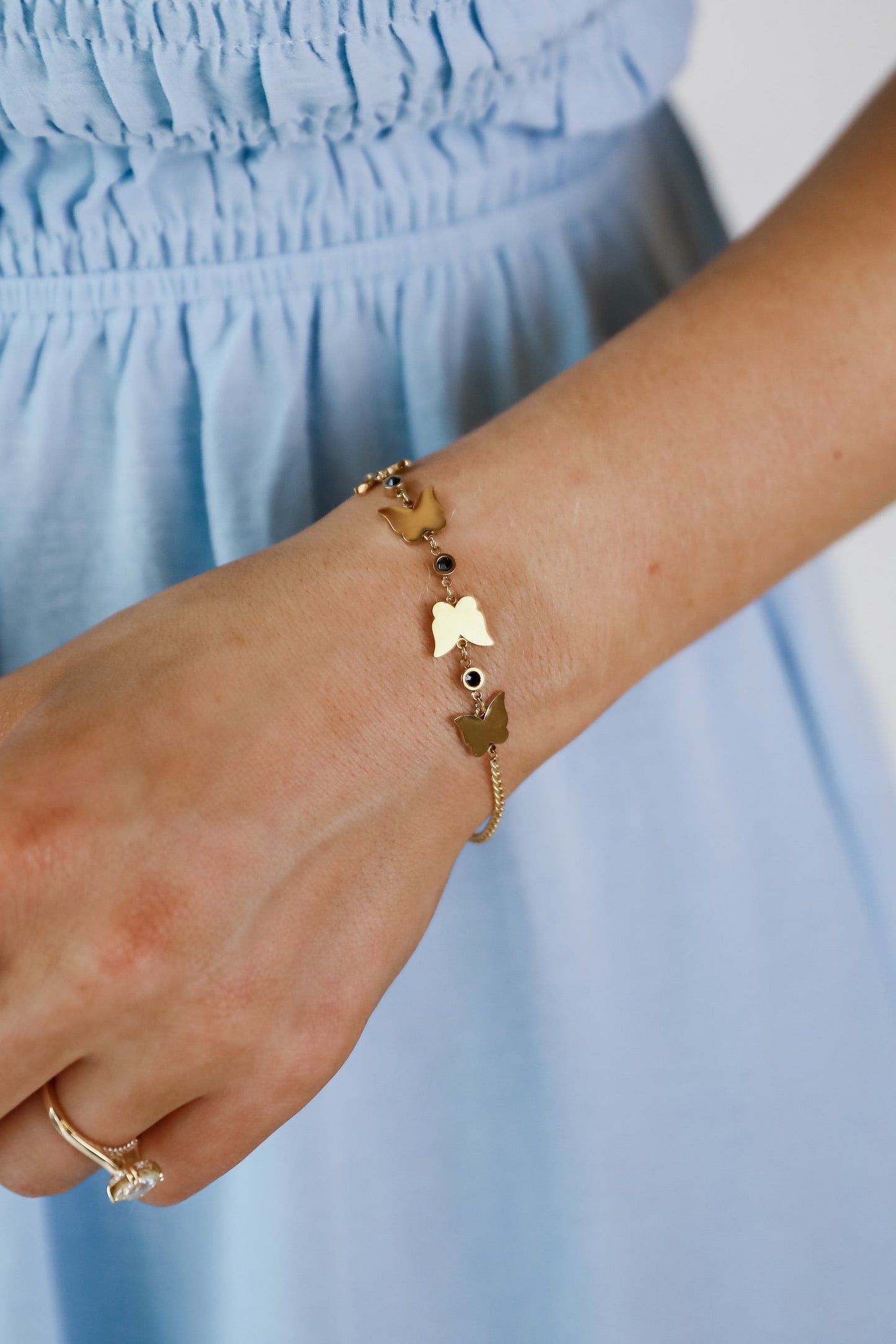 FINAL SALE - Kaia Gold Butterfly Charm Bracelet