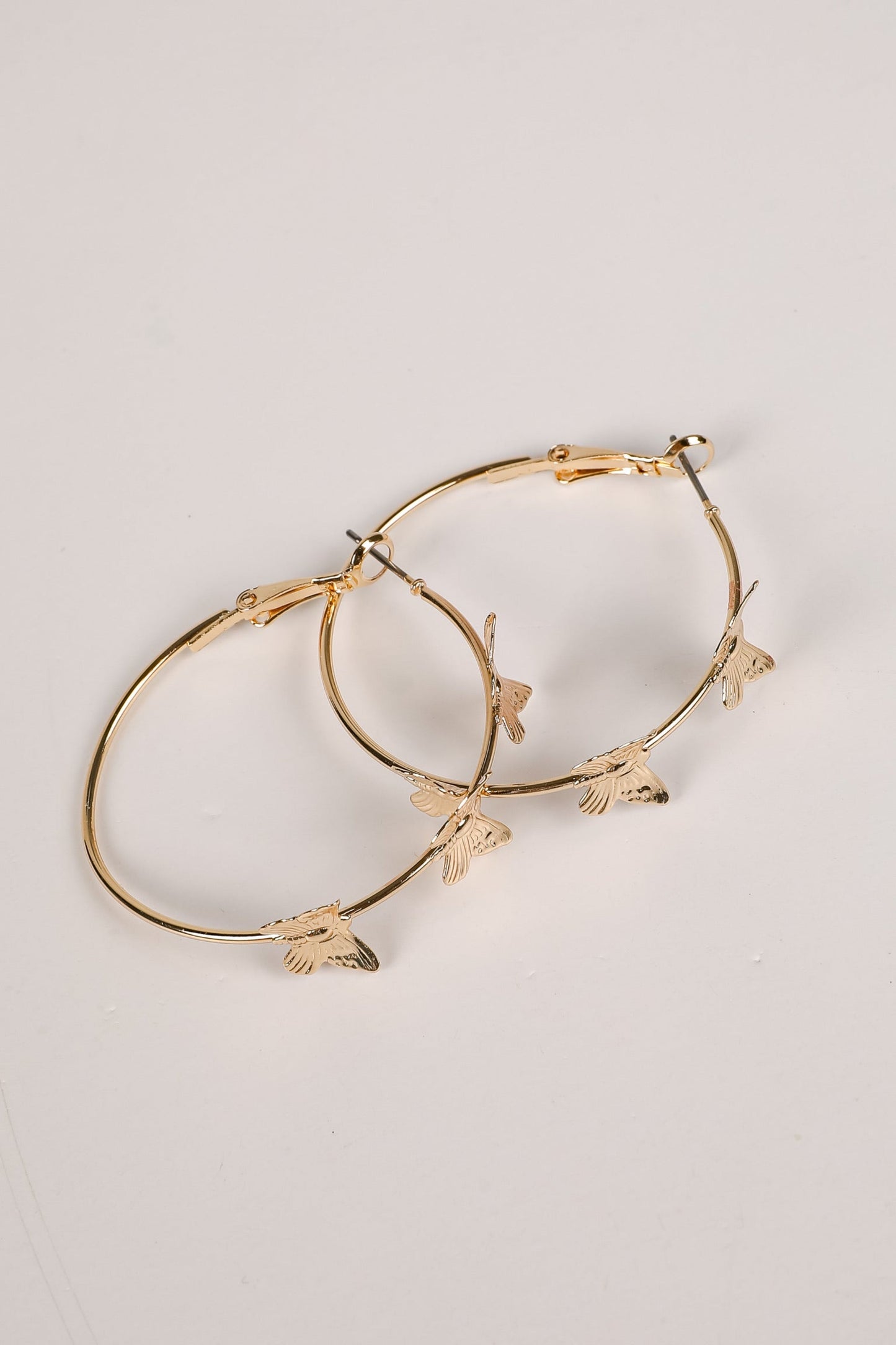 Juliette Gold Butterfly Hoop Earrings