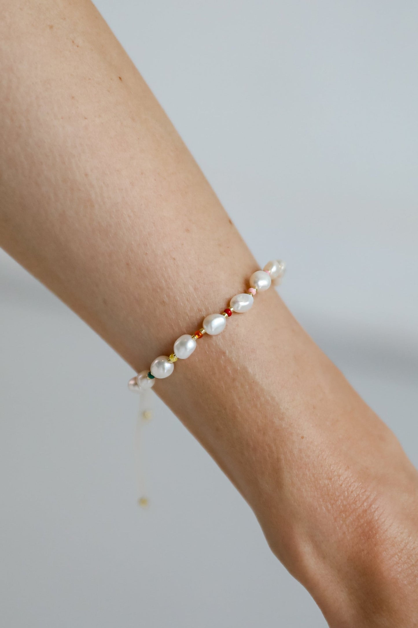 FINAL SALE - Amber White Pearl Bracelet