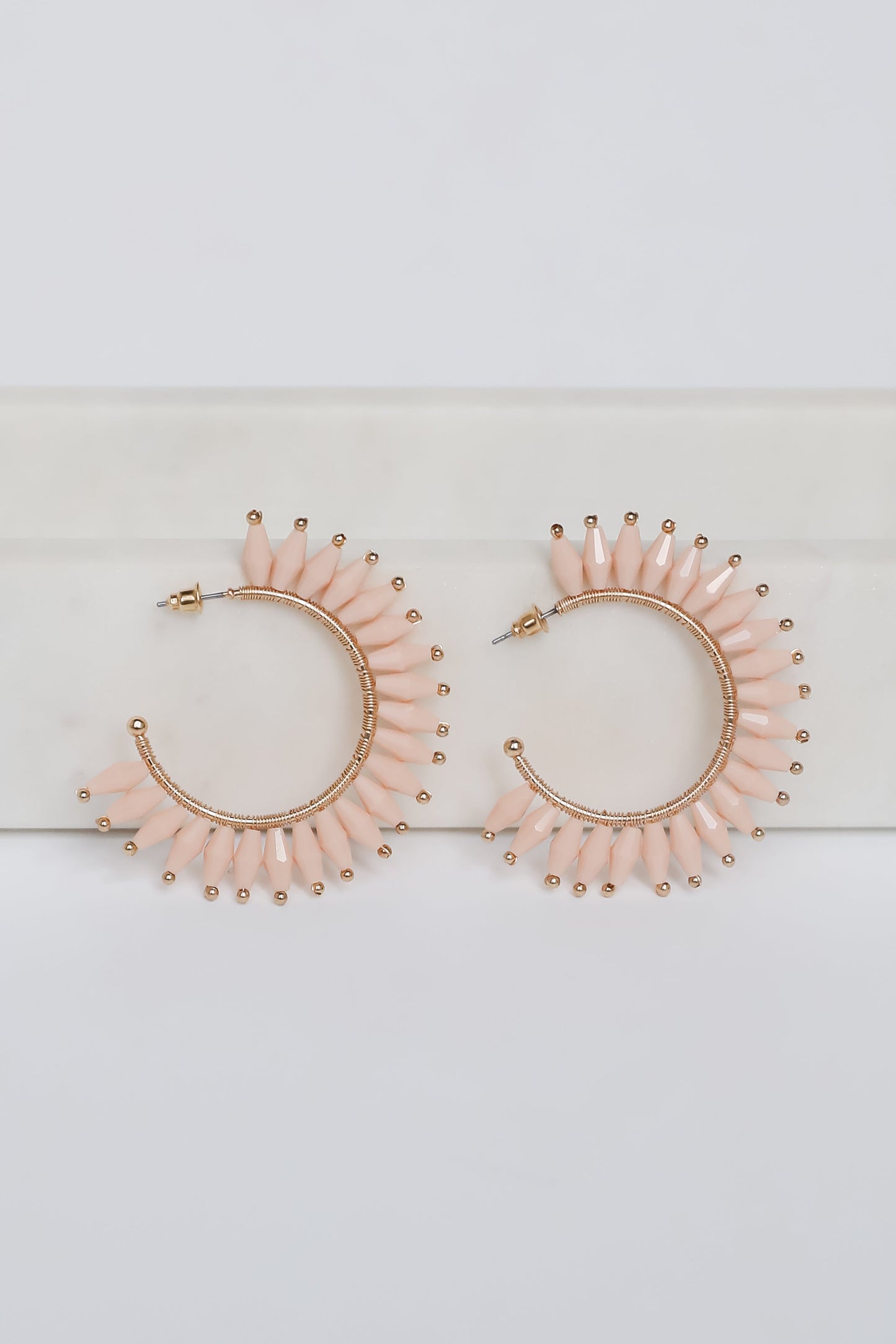 FINAL SALE - Brynne Beaded Hoop Earrings