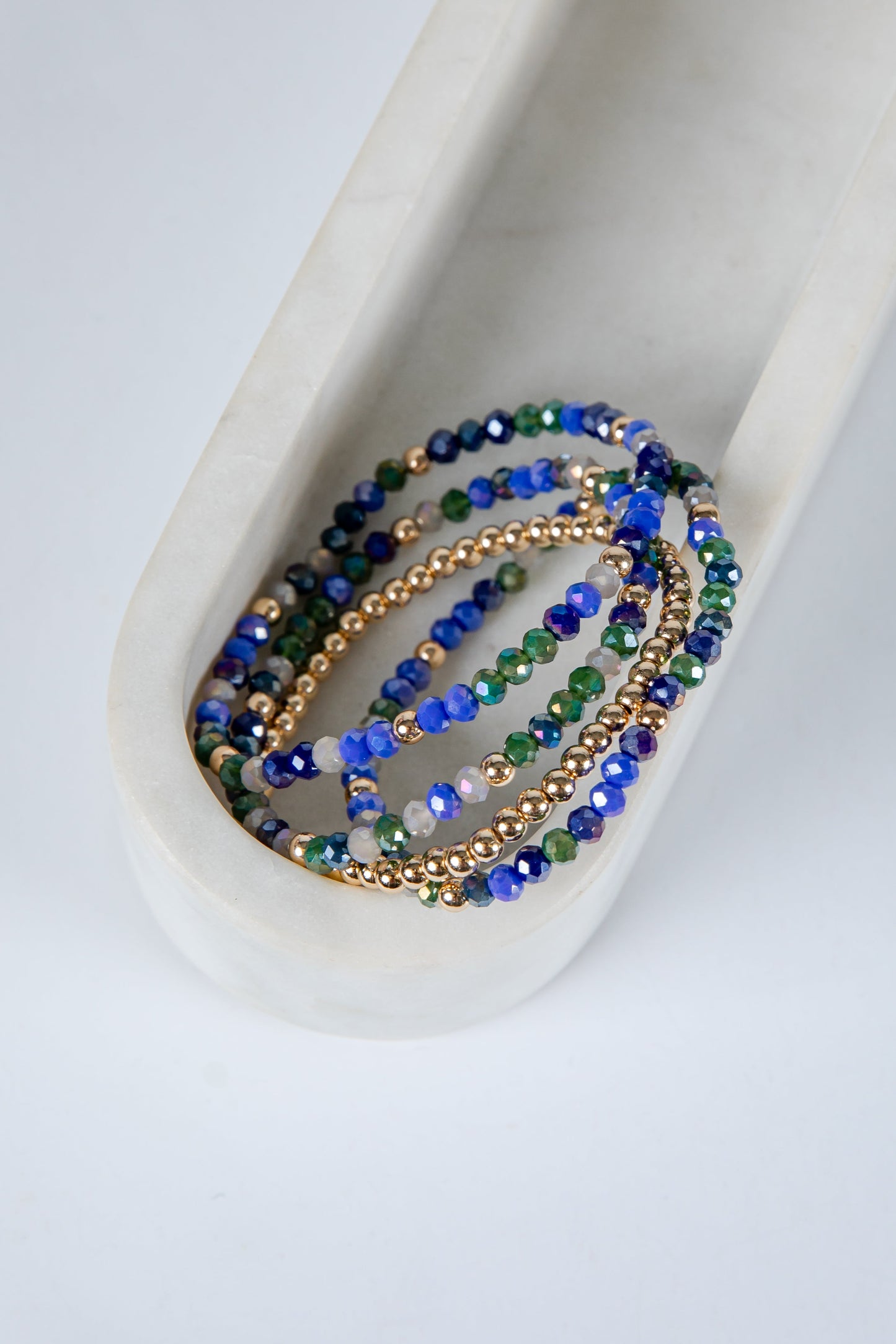Amelia Blue Beaded Bracelet Set