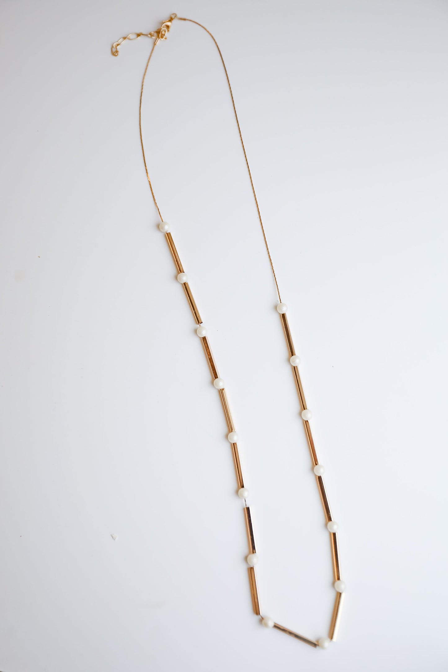 FINAL SALE - Lucy Gold Pearl Chain Necklace
