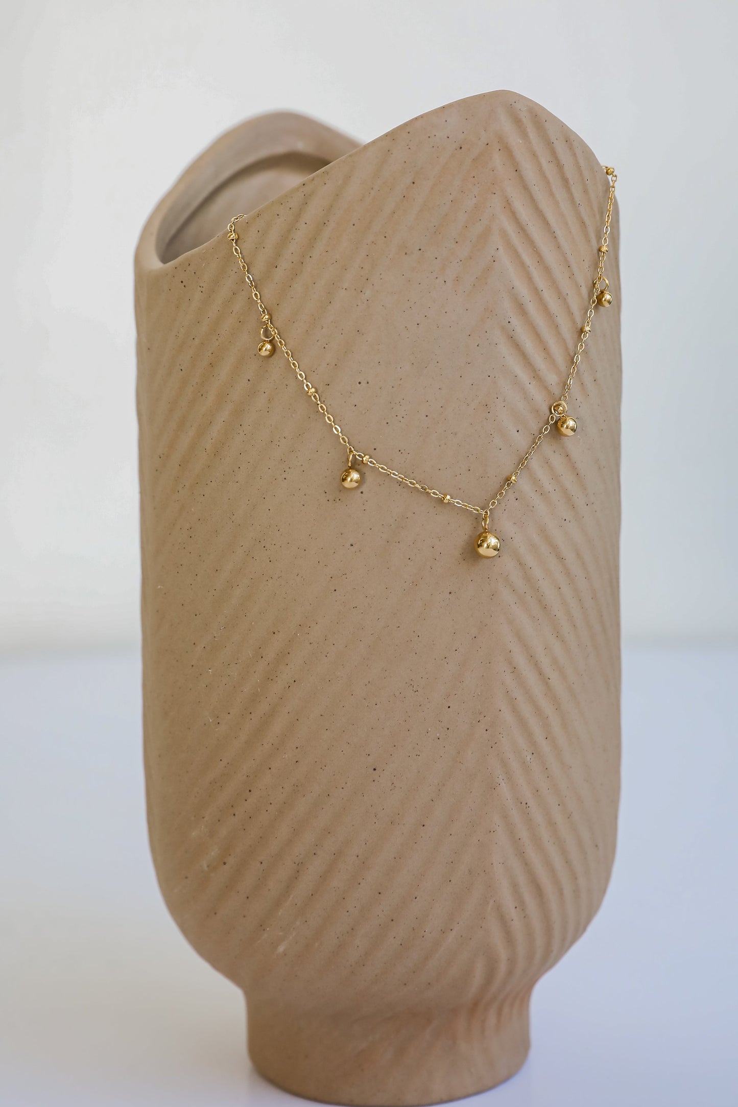 FINAL SALE - Sutton Gold Ball Charm Anklet