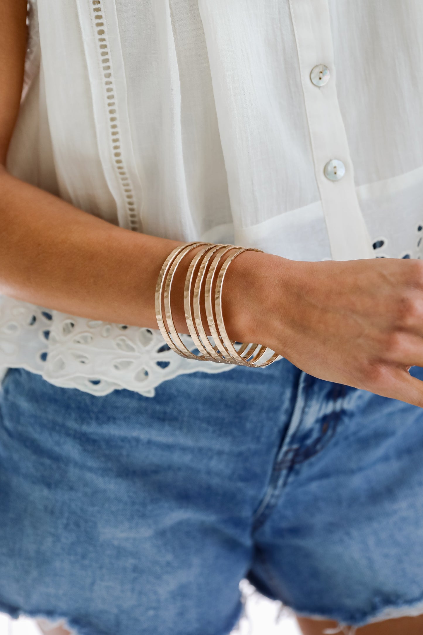 Isabella Gold Bangle Set