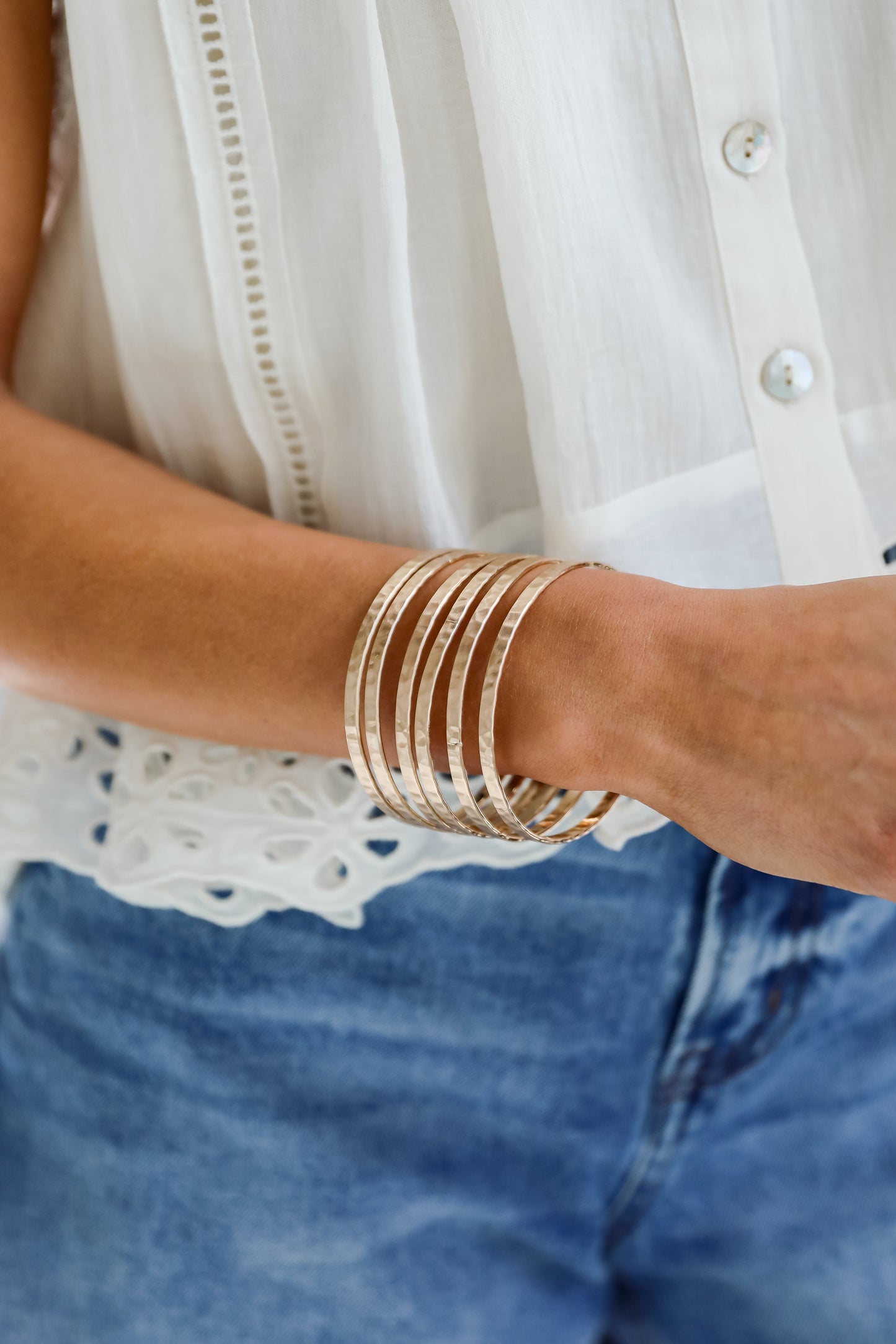 Isabella Gold Bangle Set