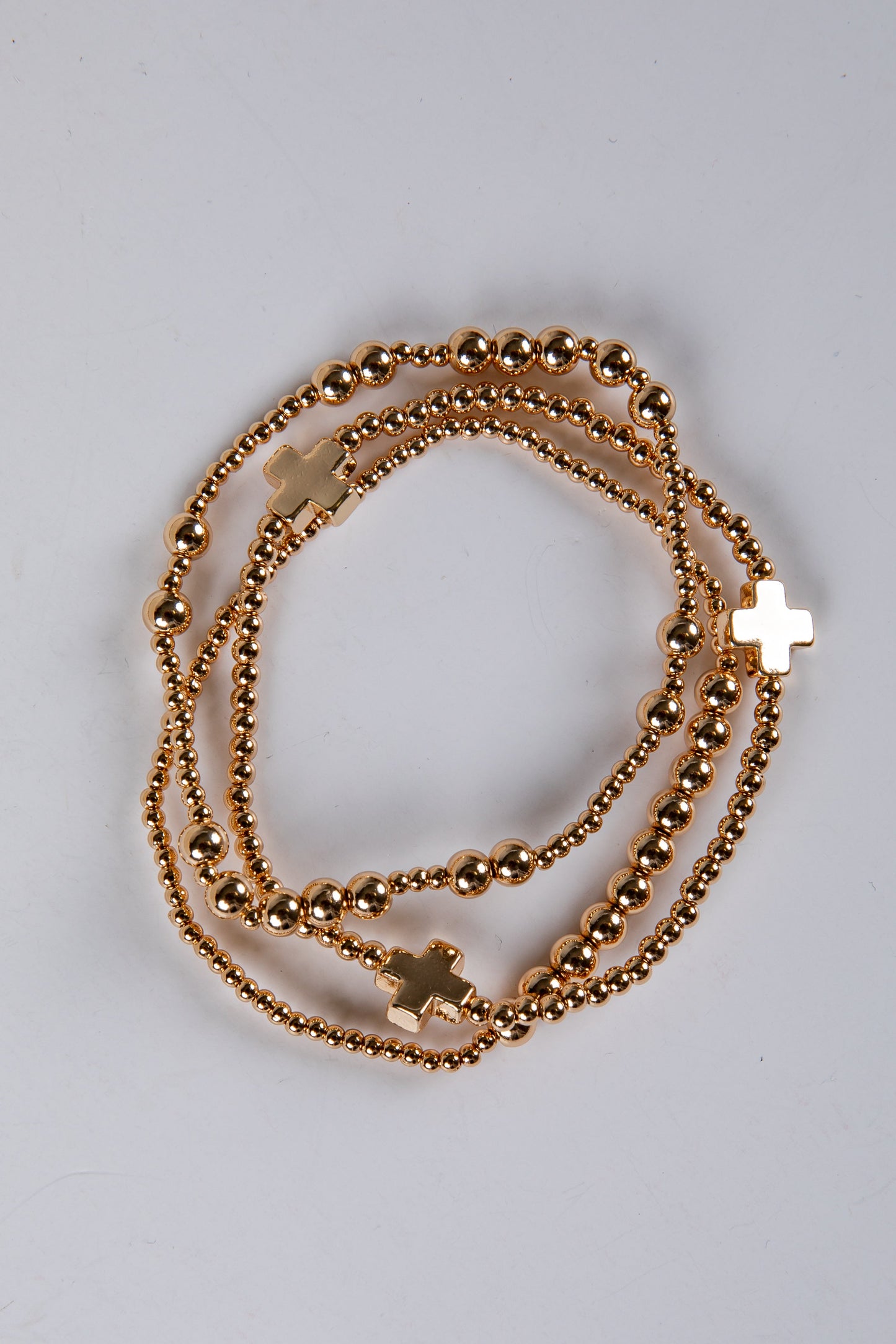 Brianna Gold Beaded Bracelet Set