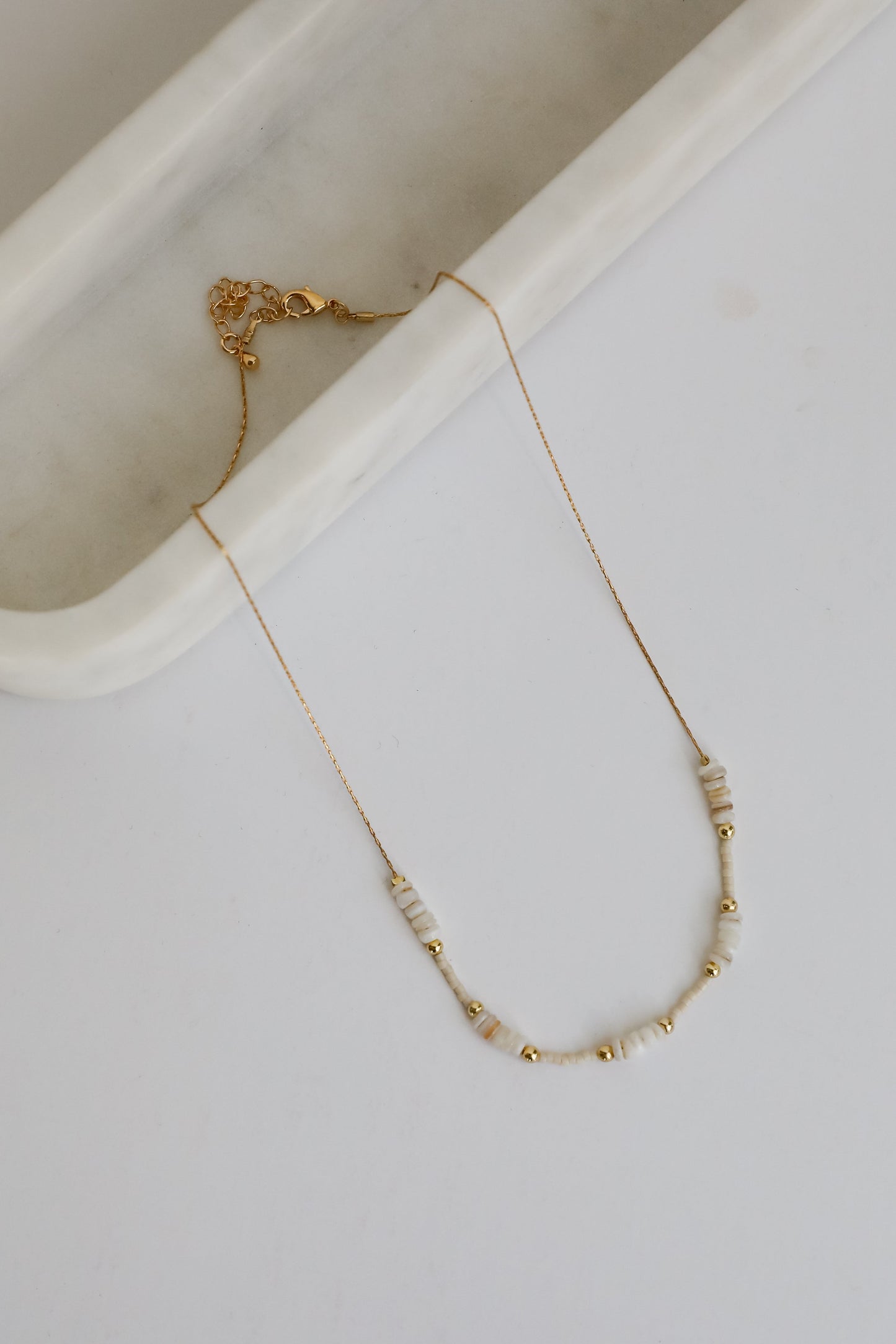 FINAL SALE - Ayla Gold Beaded Chain Necklace