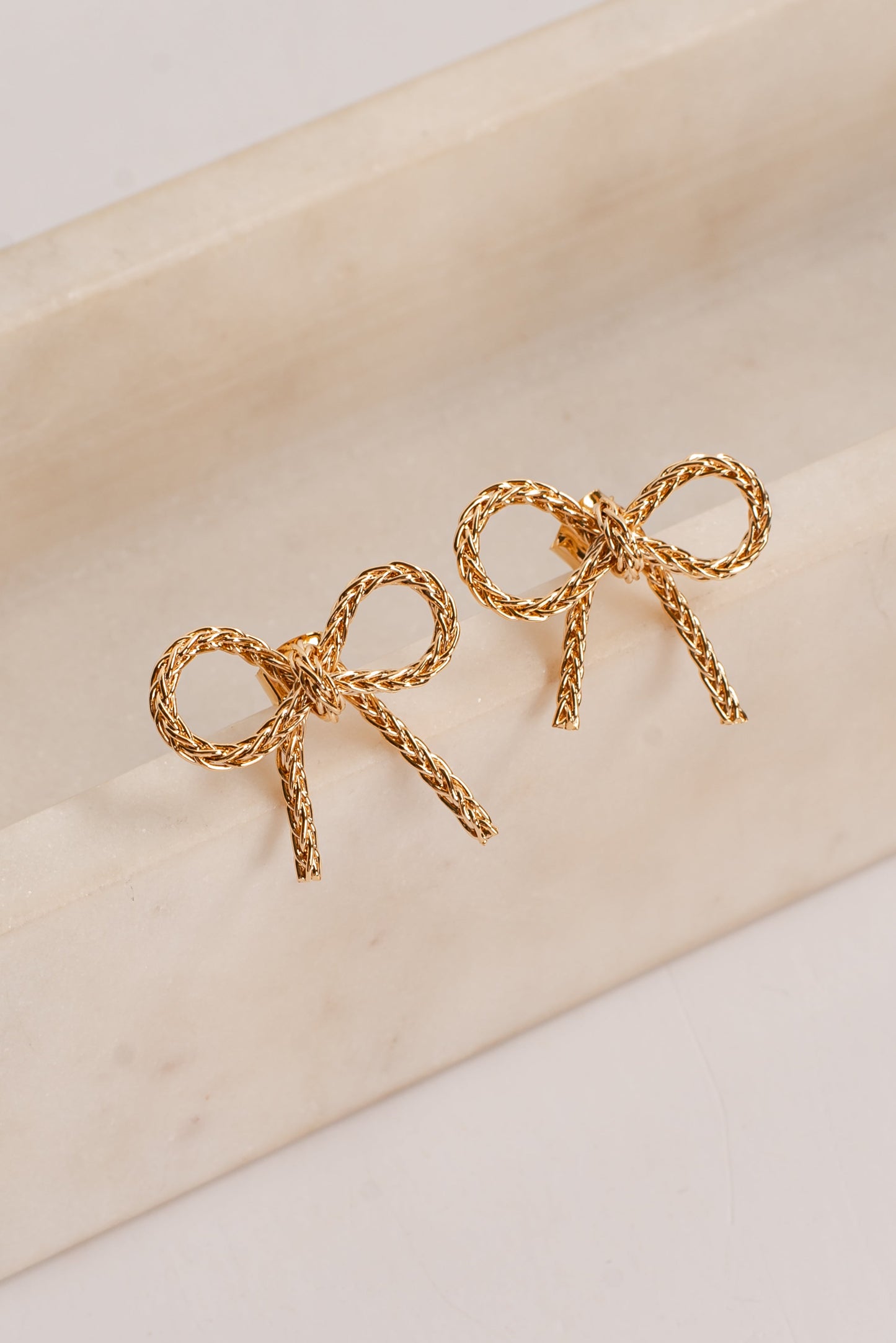 Bianca Gold Bow Earrings