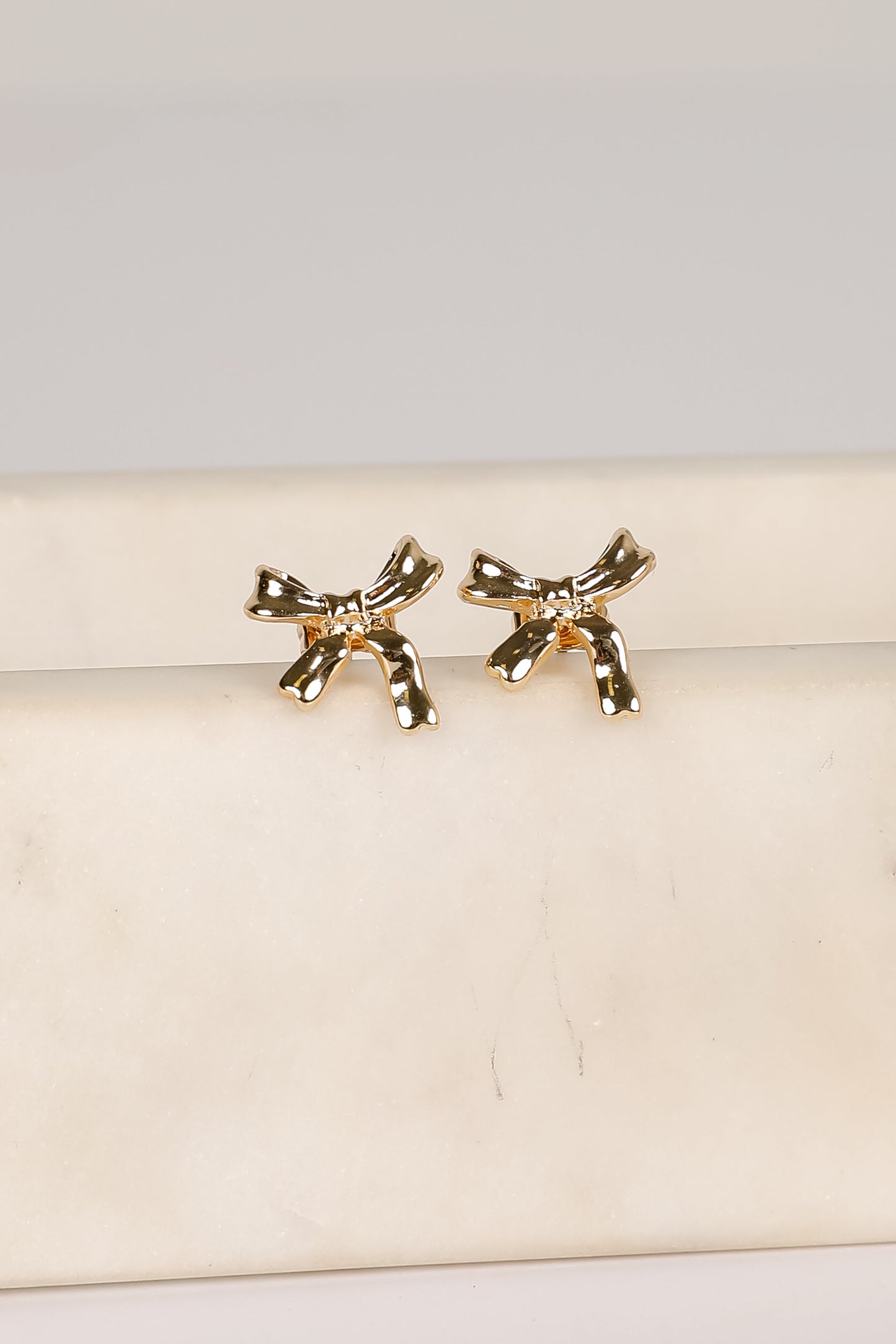 Stephanie Gold Bow Earrings