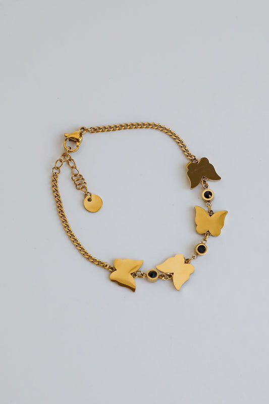 FINAL SALE - Kaia Gold Butterfly Charm Bracelet