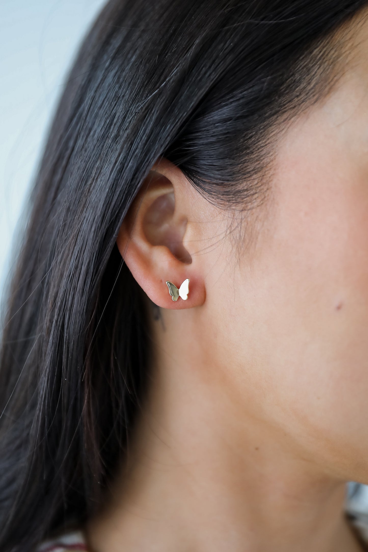 Phoebe Gold Butterfly Stud Earrings