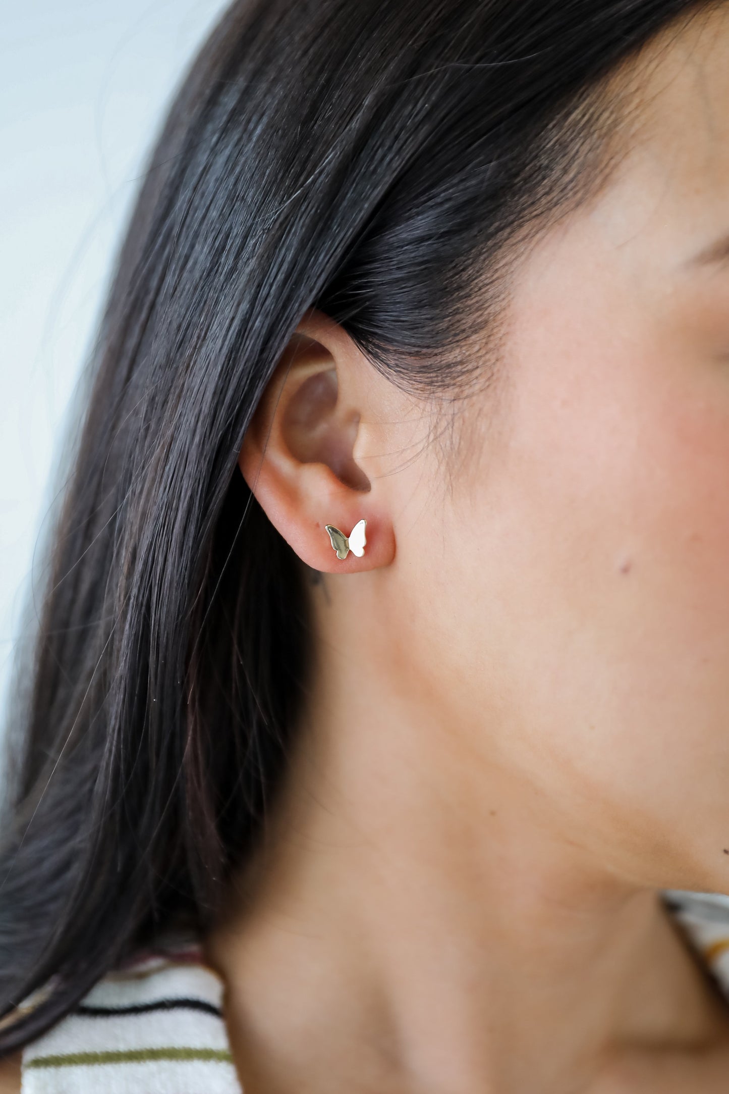 Phoebe Gold Butterfly Stud Earrings