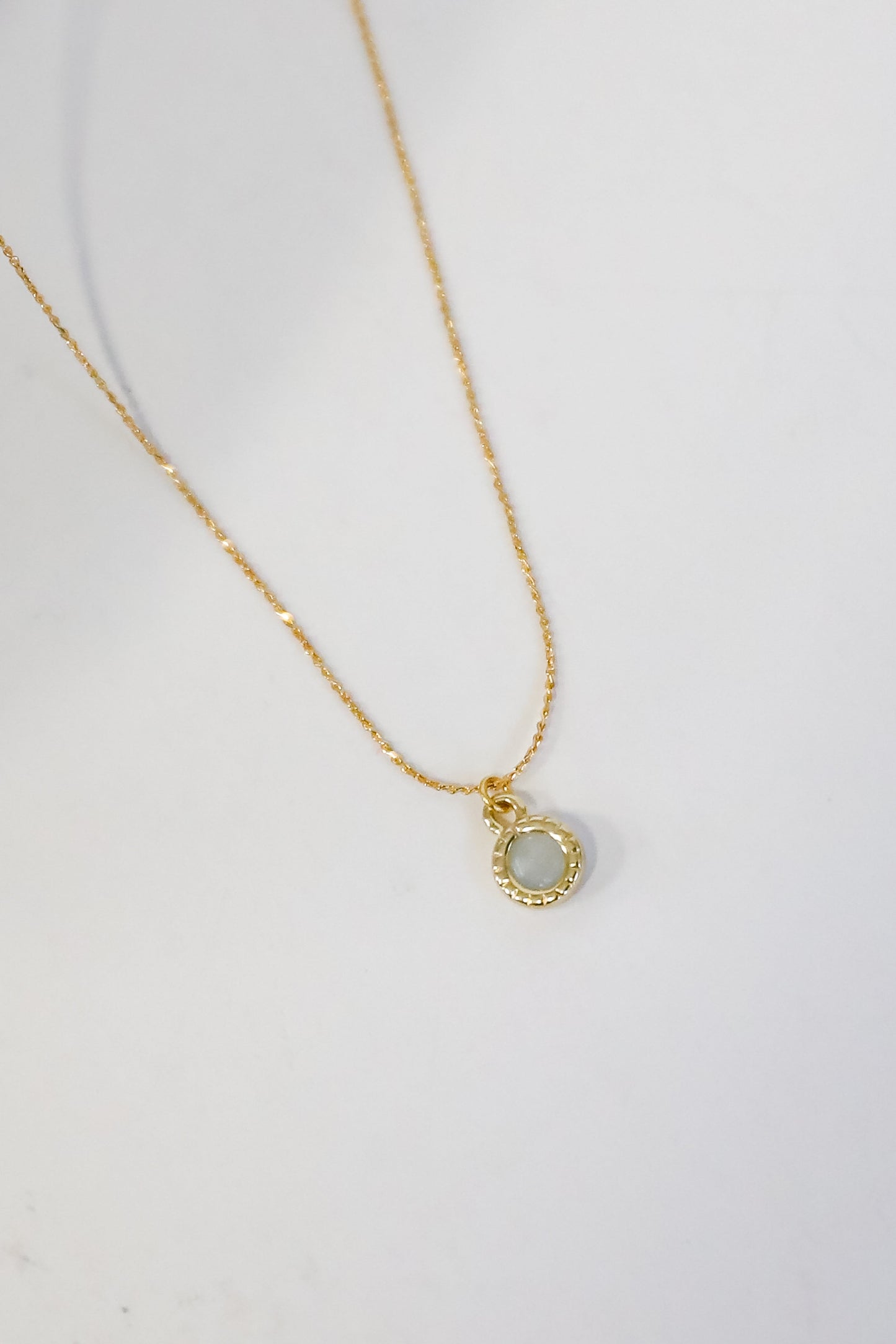 Cassie Gold Circle Charm Necklace