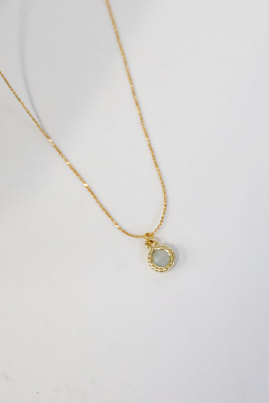Cassie Gold Circle Charm Necklace
