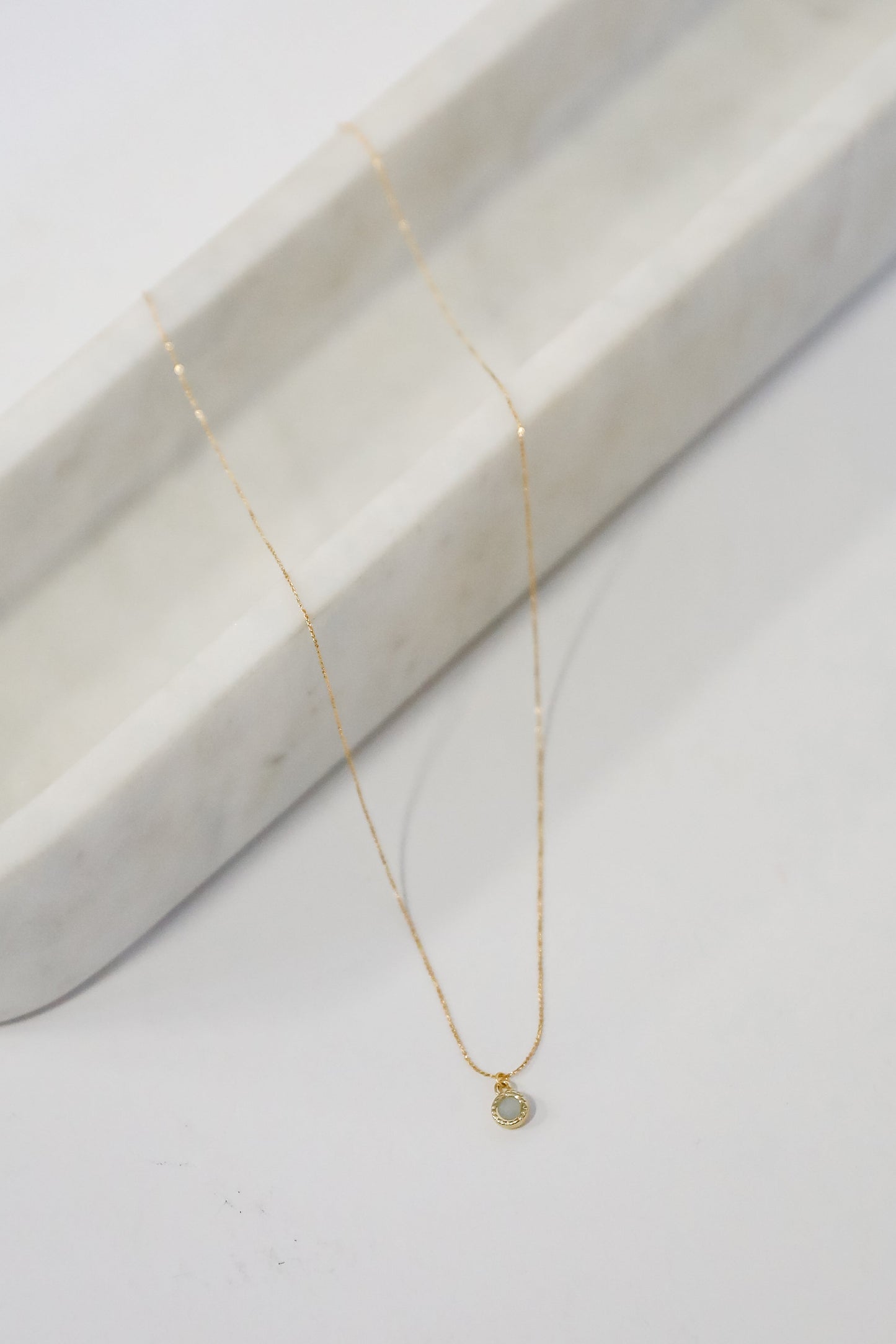 Cassie Gold Circle Charm Necklace