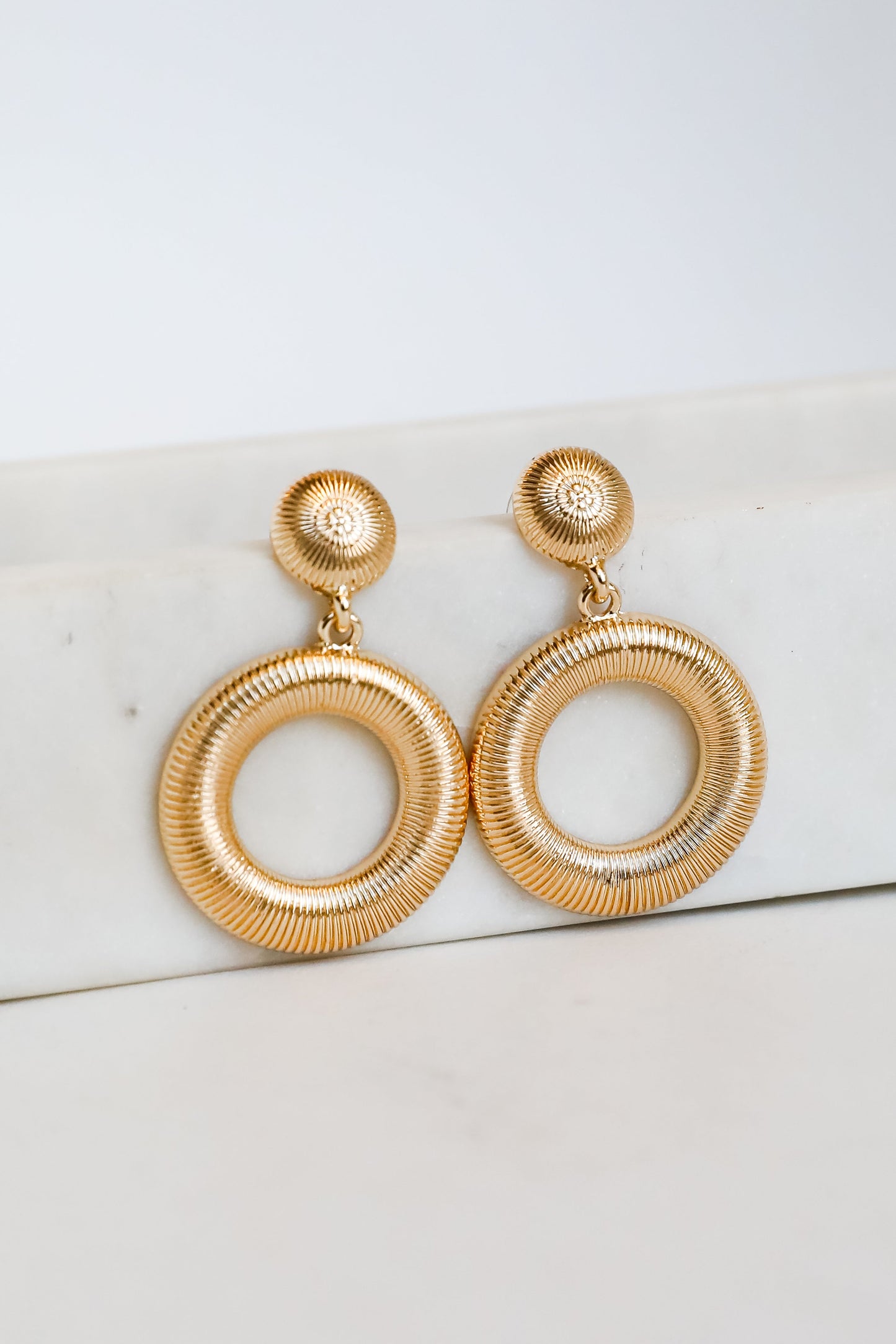 FINAL SALE - Lilly Circle Drop Earrings