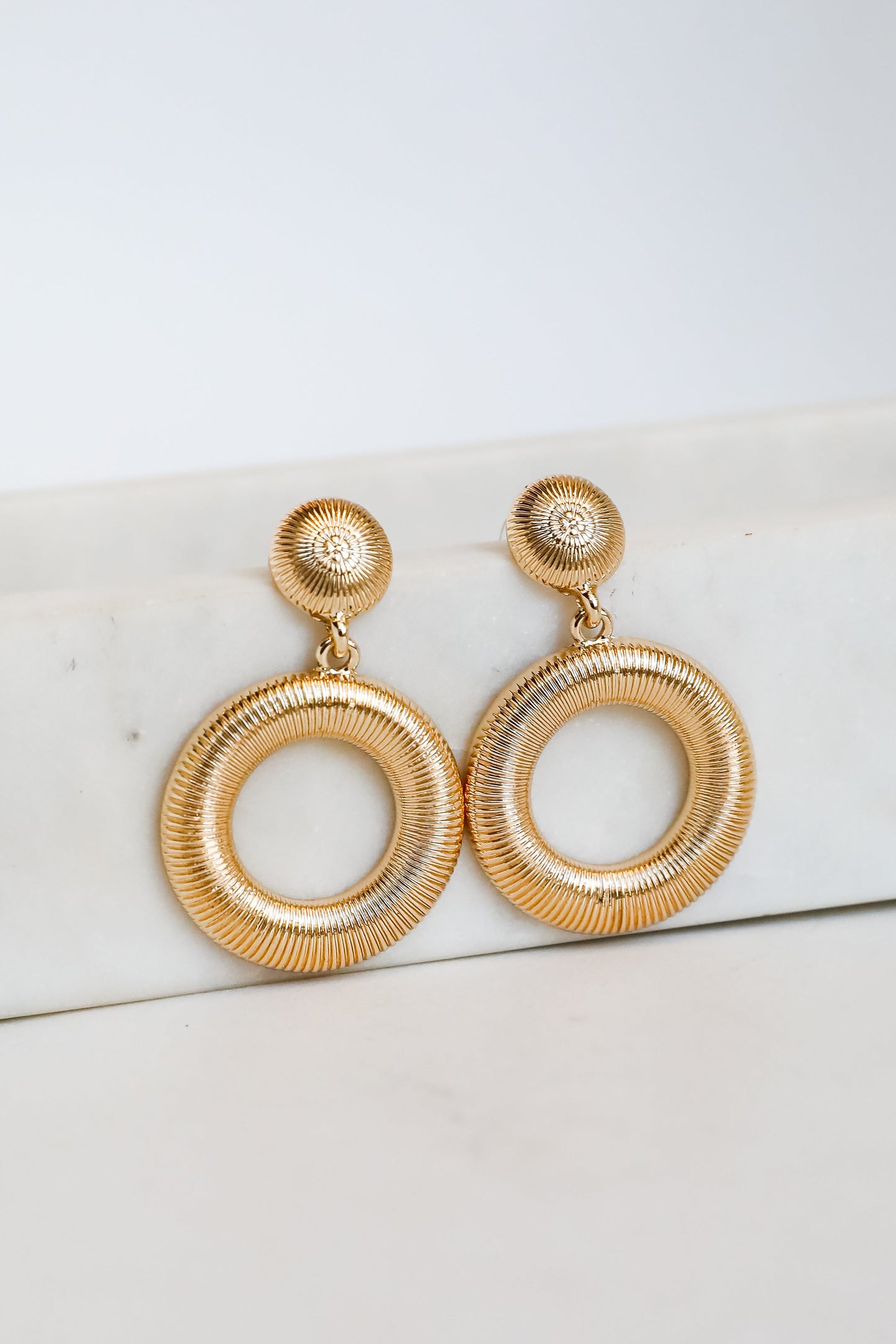 FINAL SALE - Lilly Circle Drop Earrings