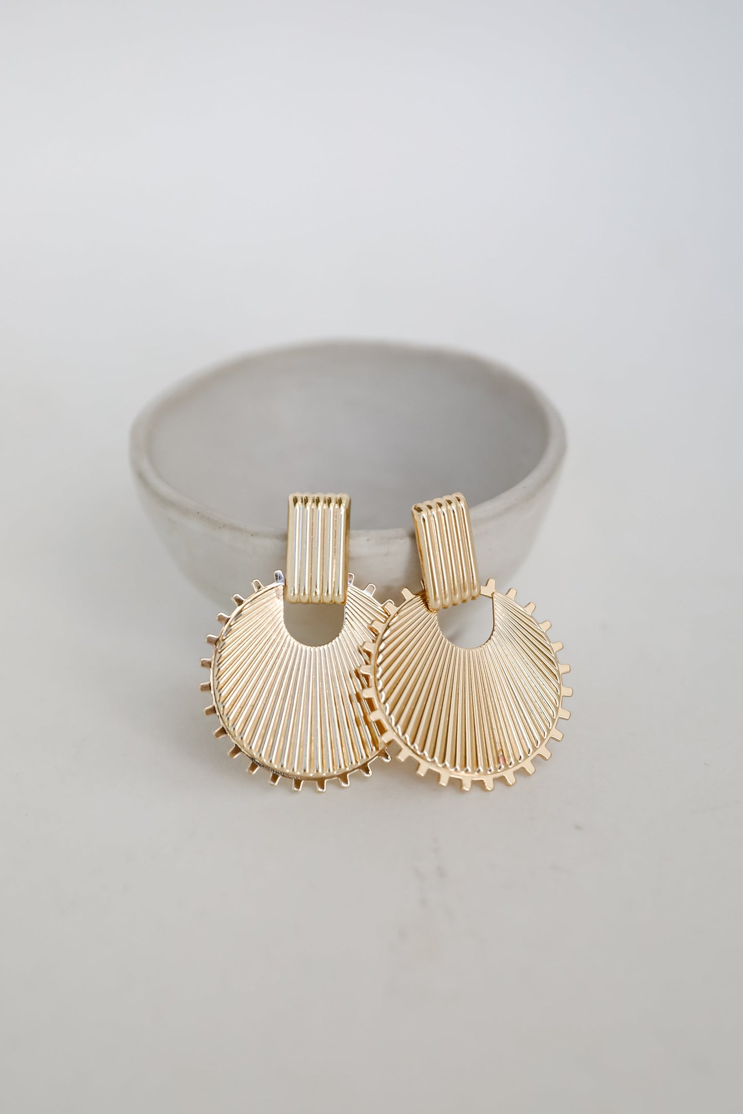 FINAL SALE - Sarah Gold Statement Circle Earrings