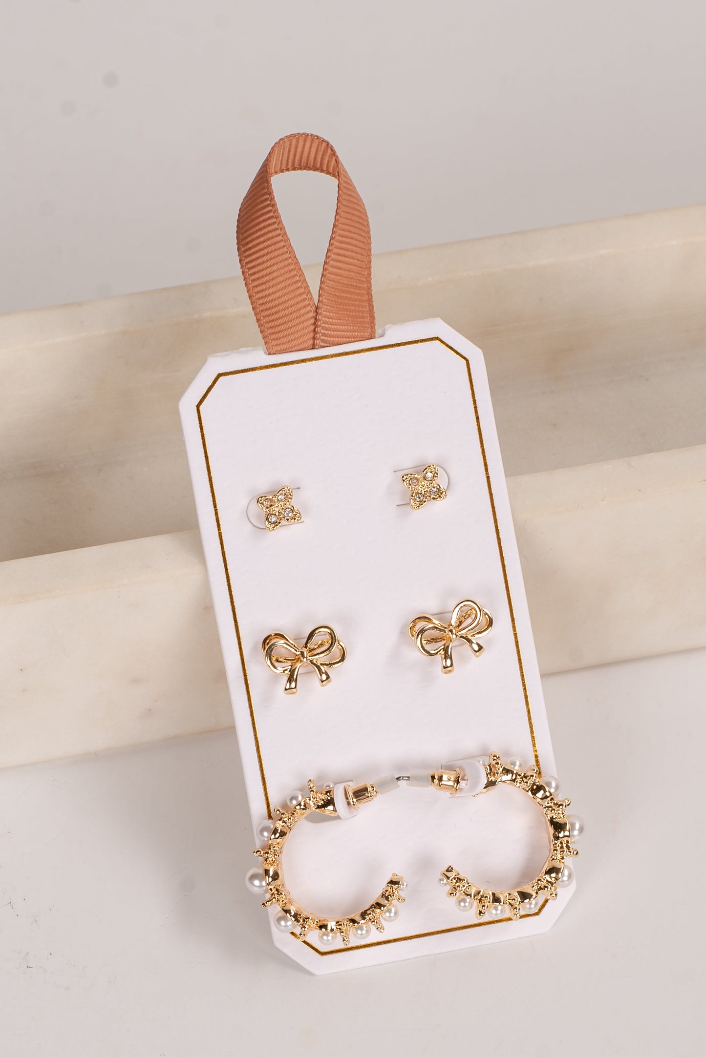 Caroline Gold Earring Set