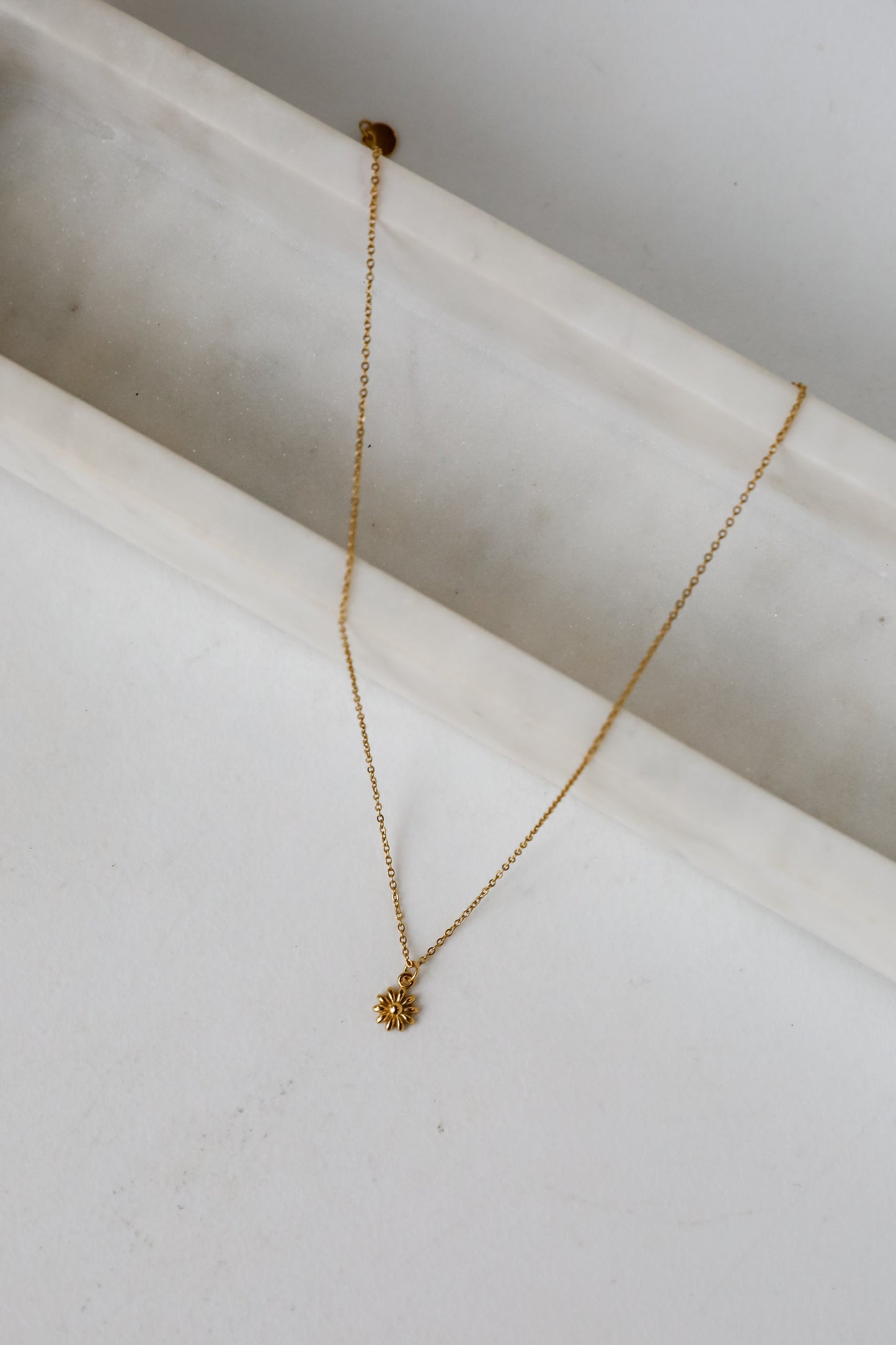 Kiara Gold Flower Charm Necklace