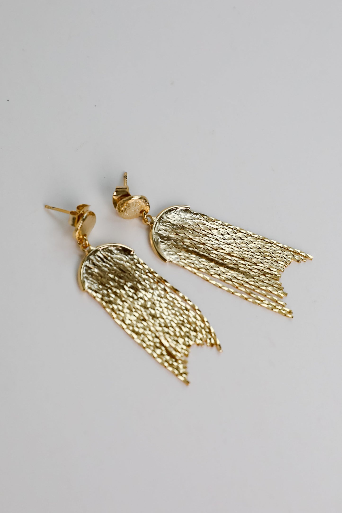FINAL SALE - Emory Gold Fringe Chain Earrings