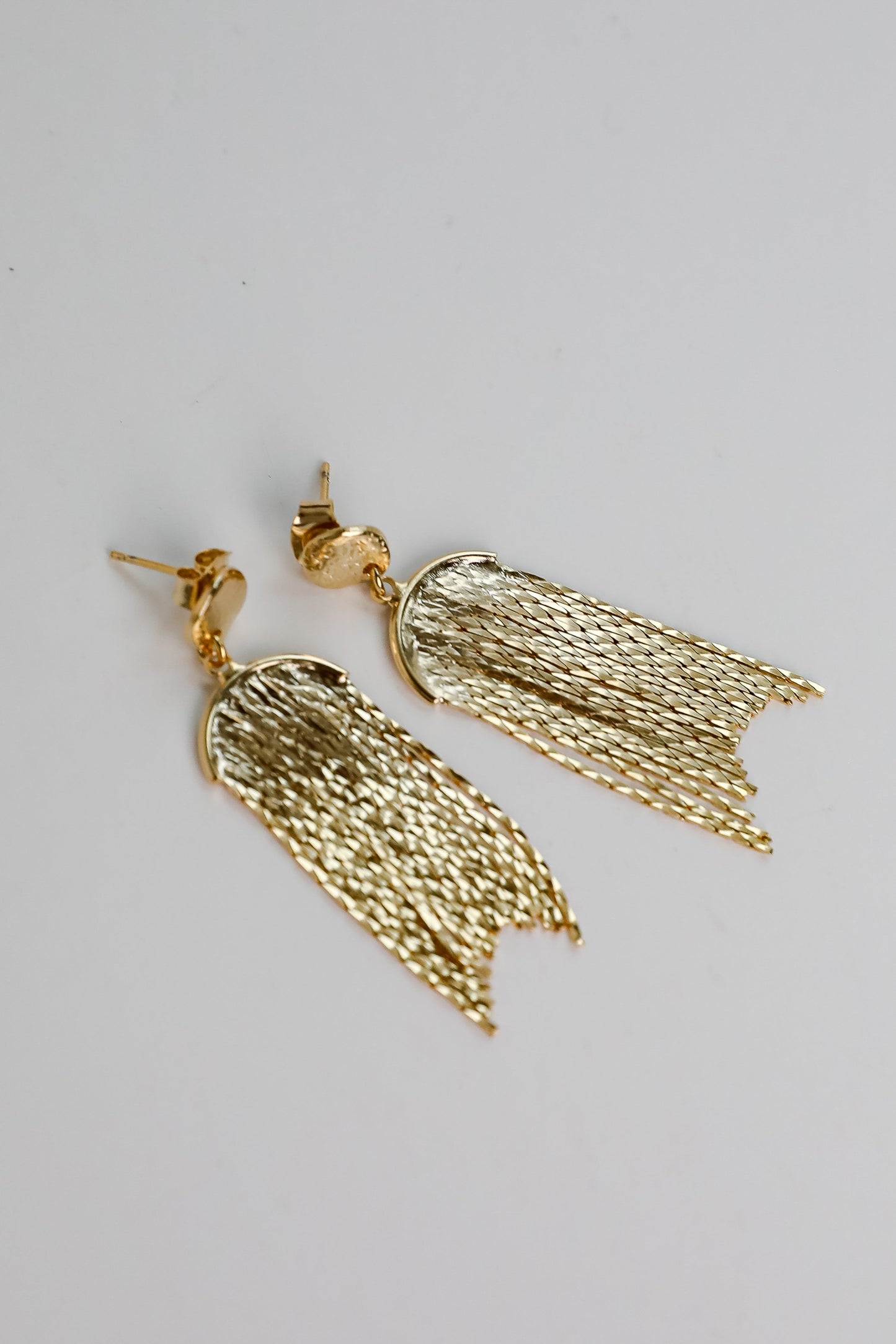 FINAL SALE - Emory Gold Fringe Chain Earrings