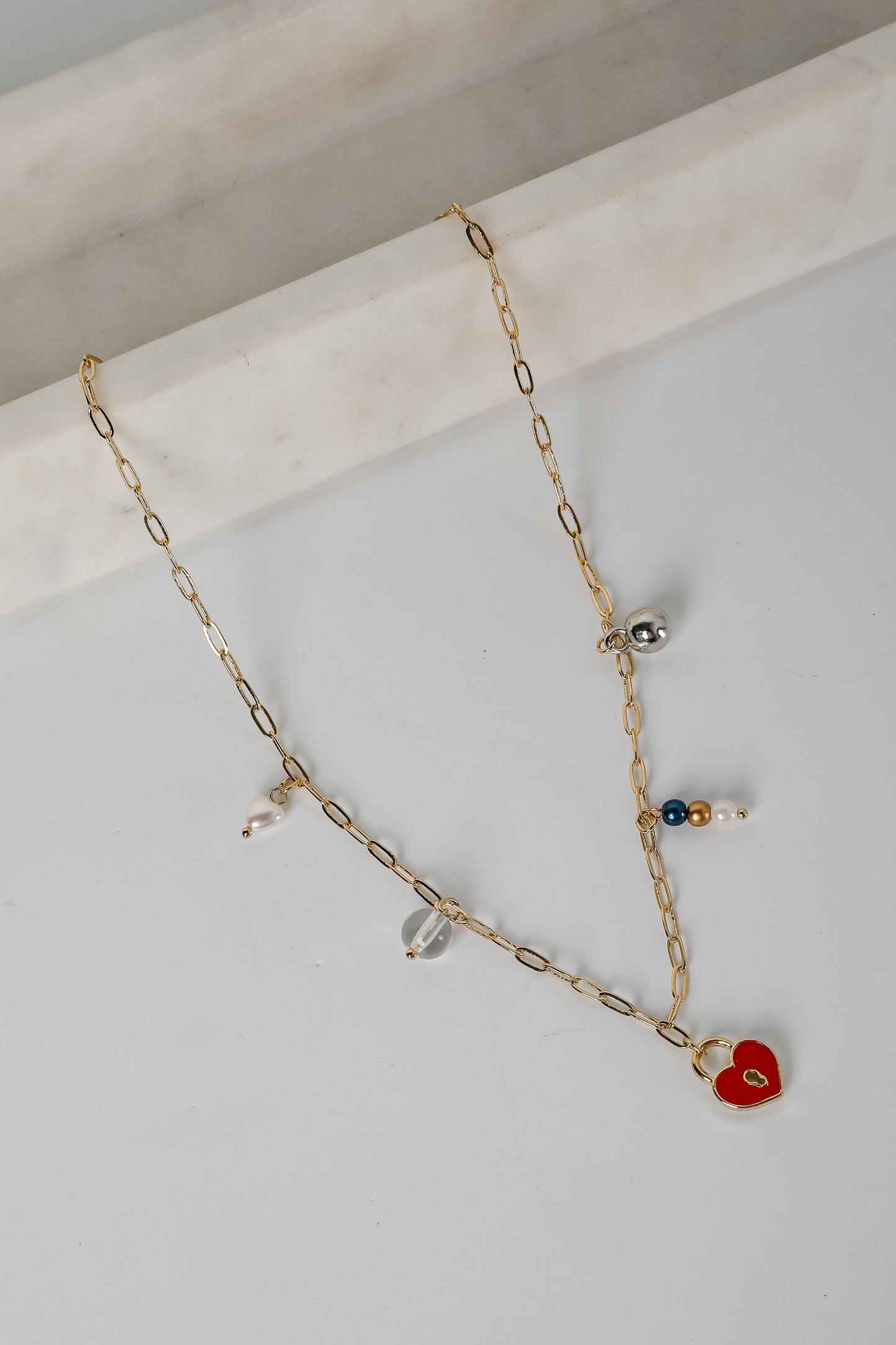 Lily Gold Charm Necklace