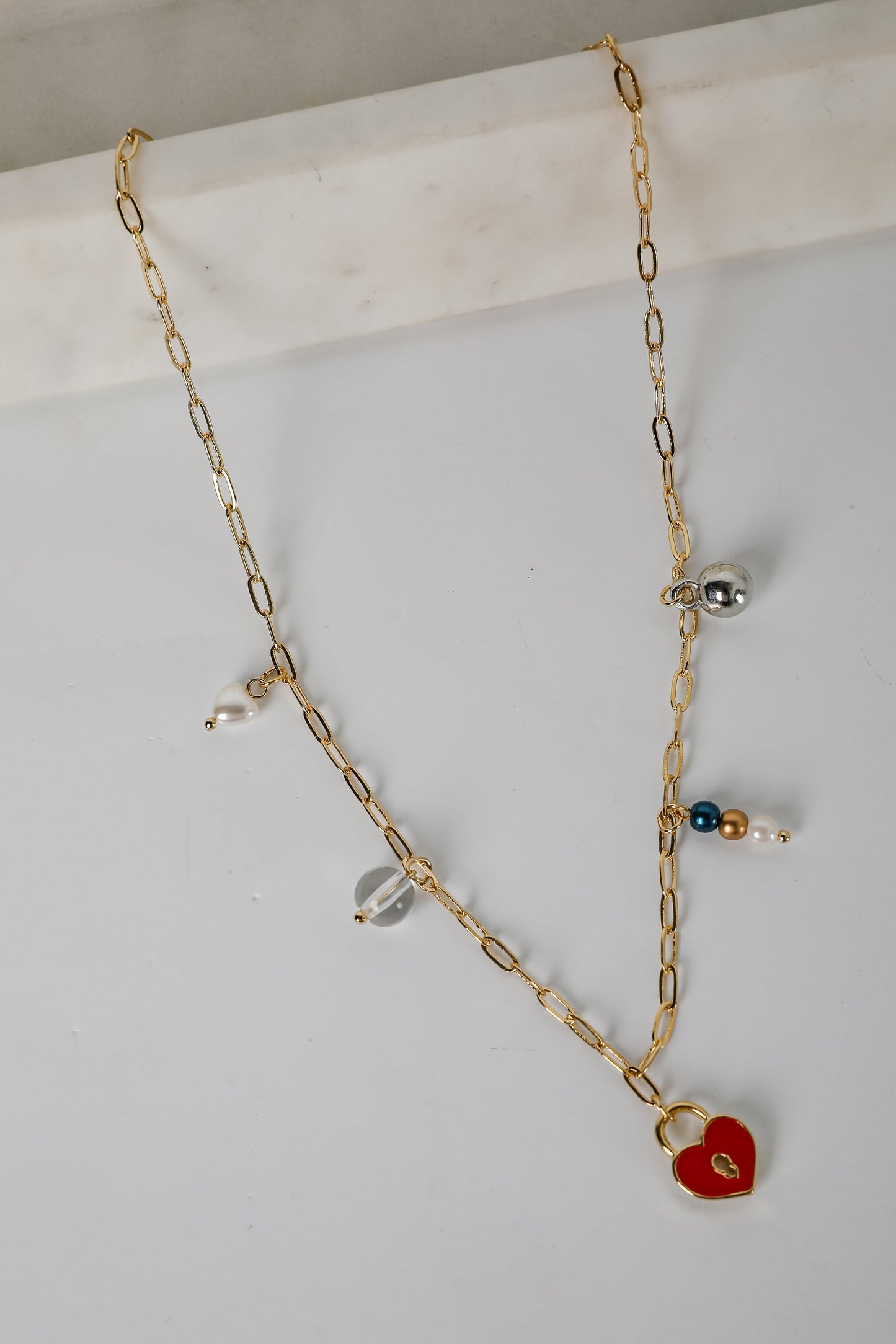Lily Gold Charm Necklace