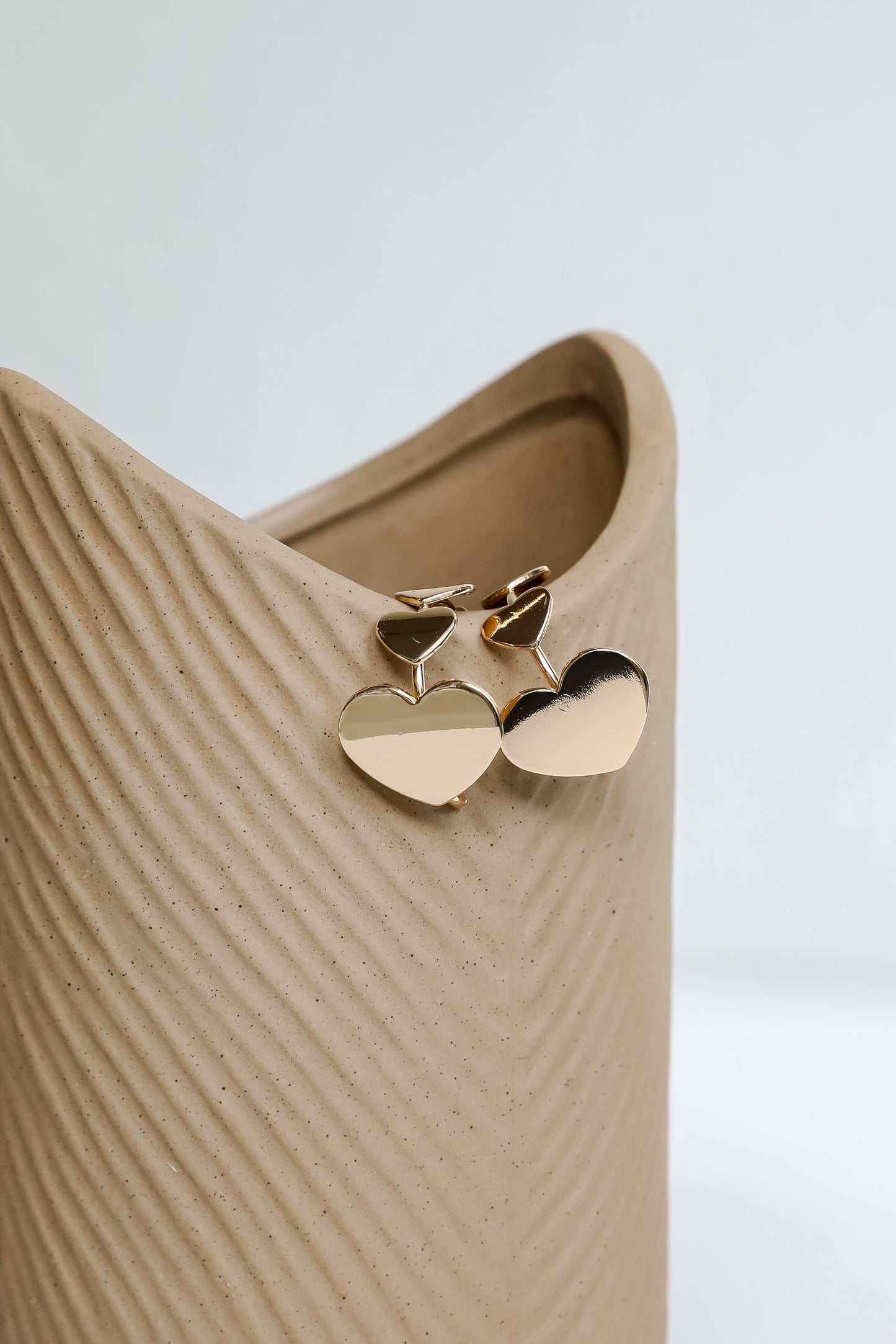 Remi Gold Heart Hoop Earrings