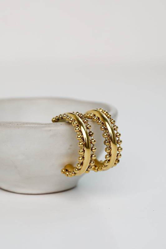 FINAL SALE - Paige Gold Hoop Earrings