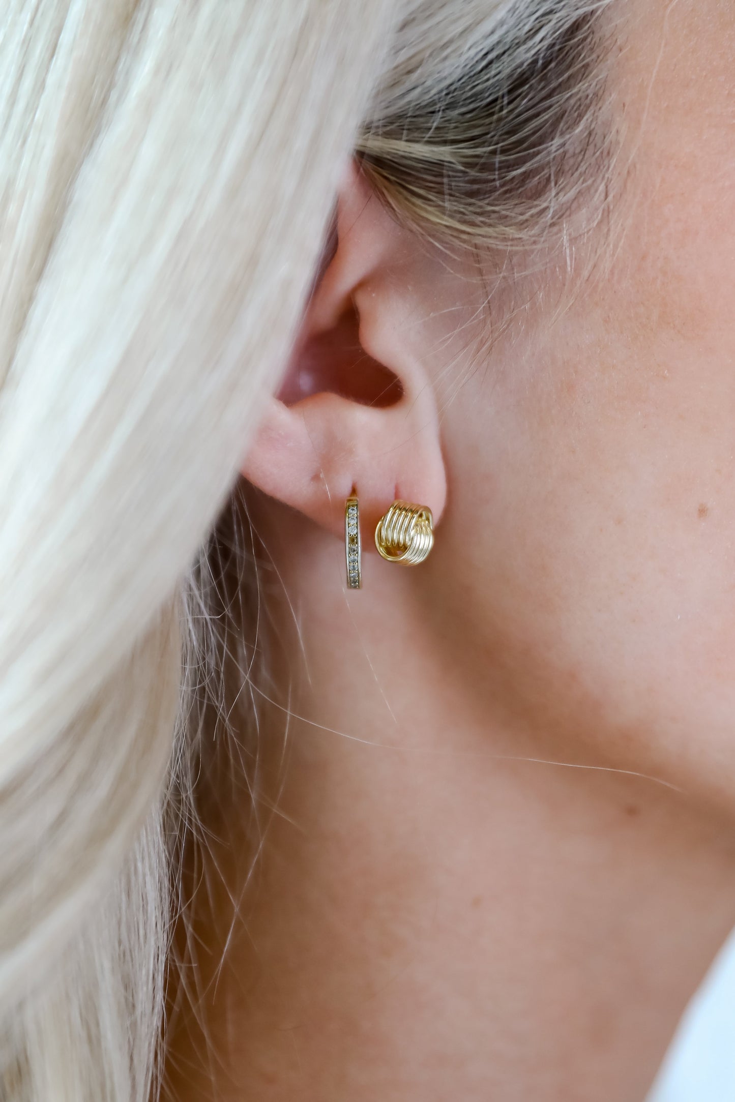 Skylar Gold Knot Stud Earrings