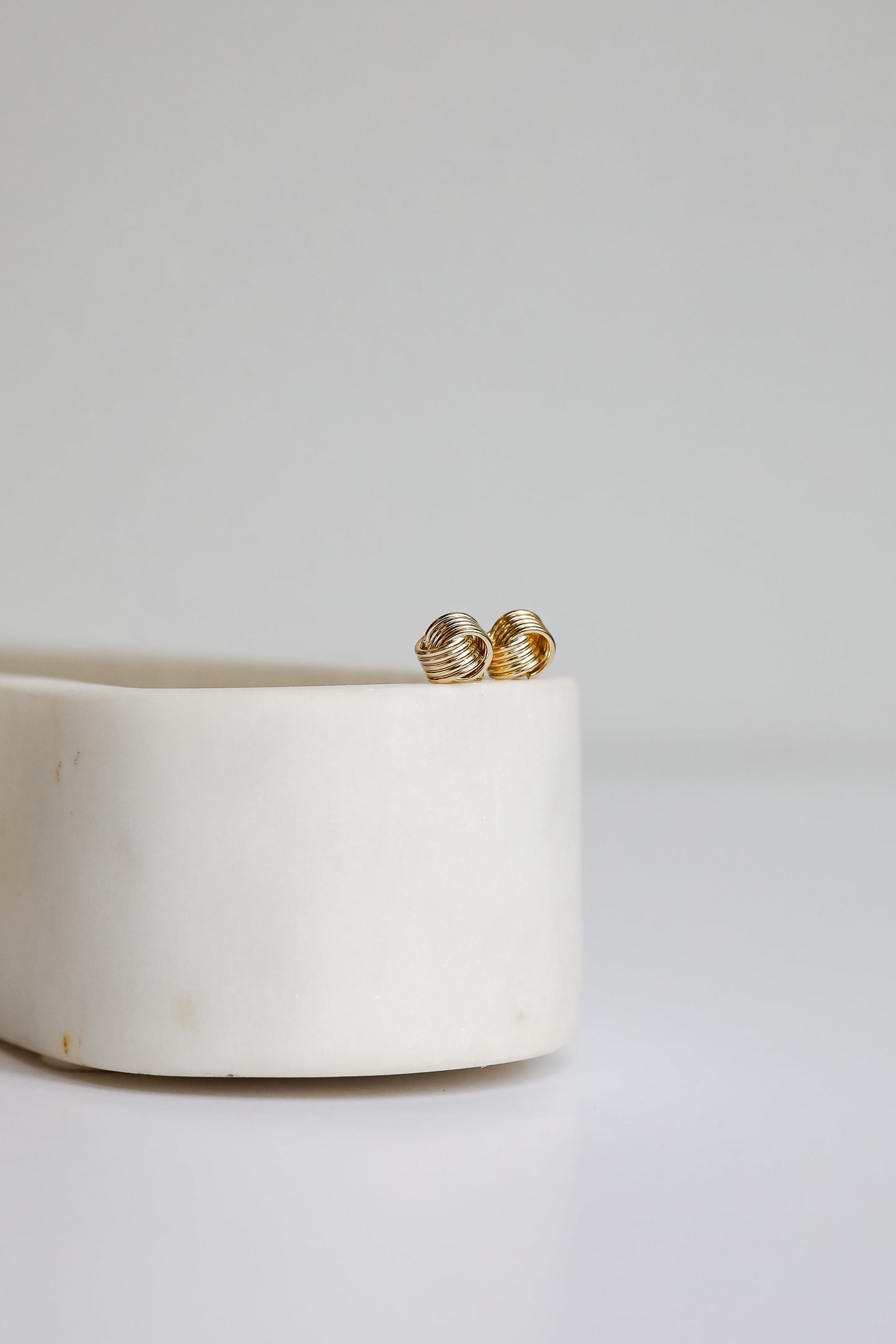 Skylar Gold Knot Stud Earrings