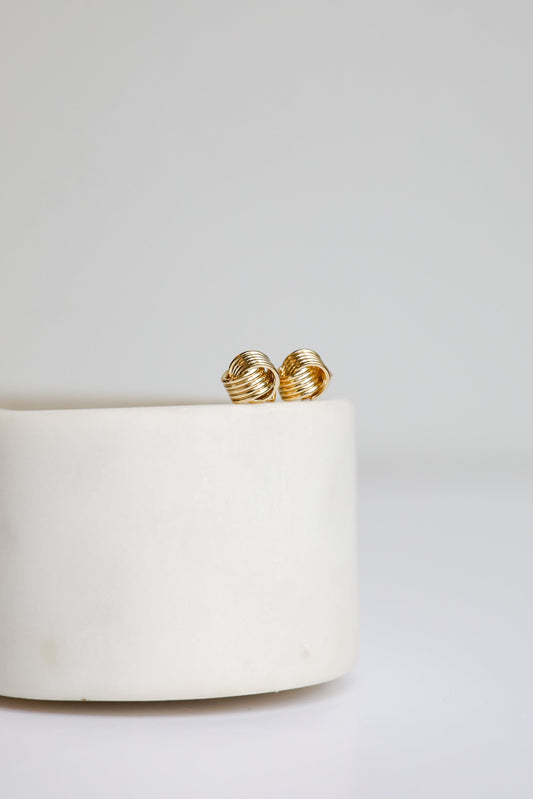 Skylar Gold Knot Stud Earrings