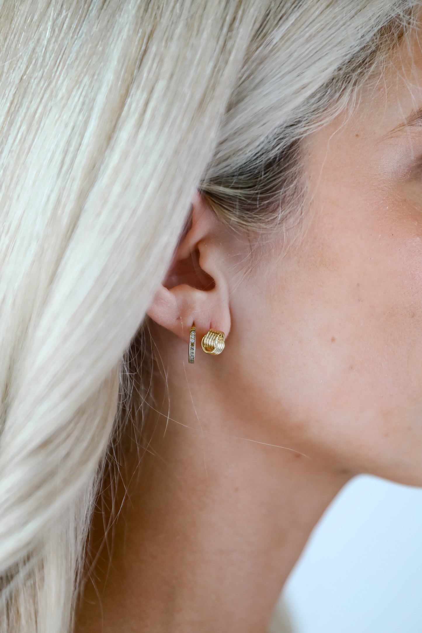 Skylar Gold Knot Stud Earrings