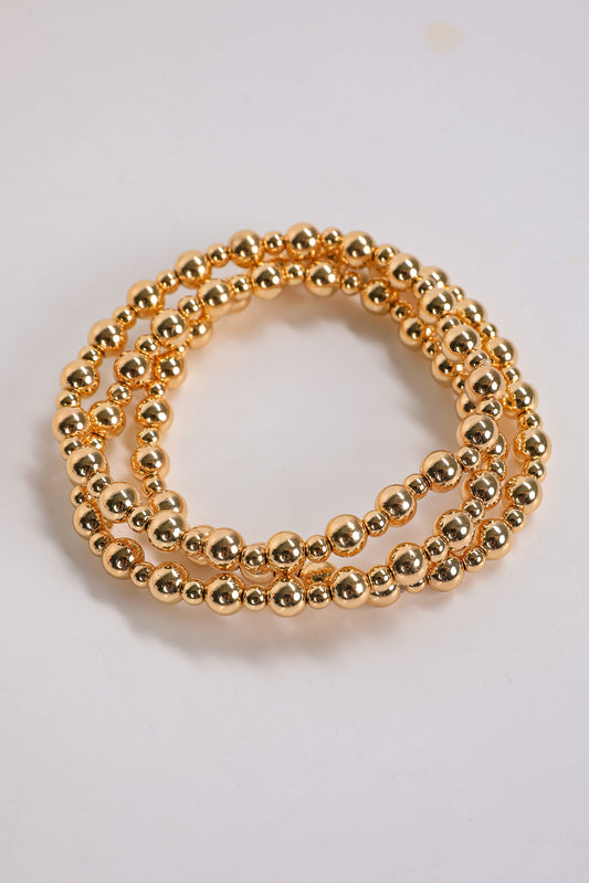 Elizabeth Gold Beaded Bracelet Set