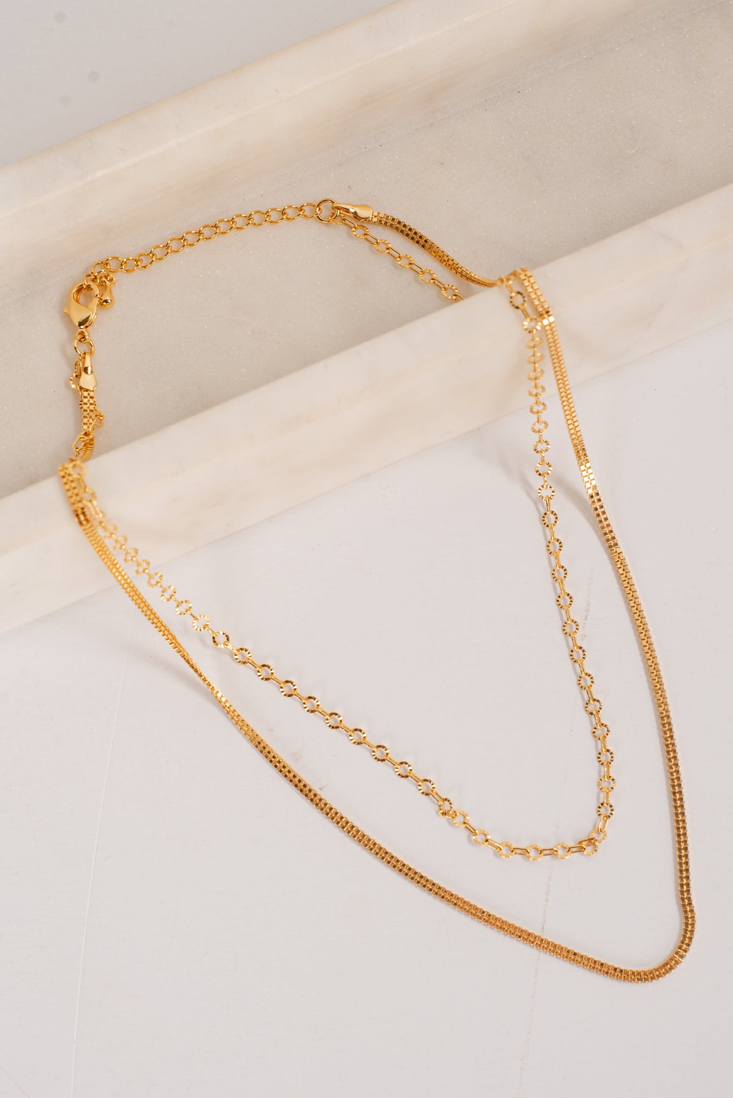 London Gold Layered Chain Necklace