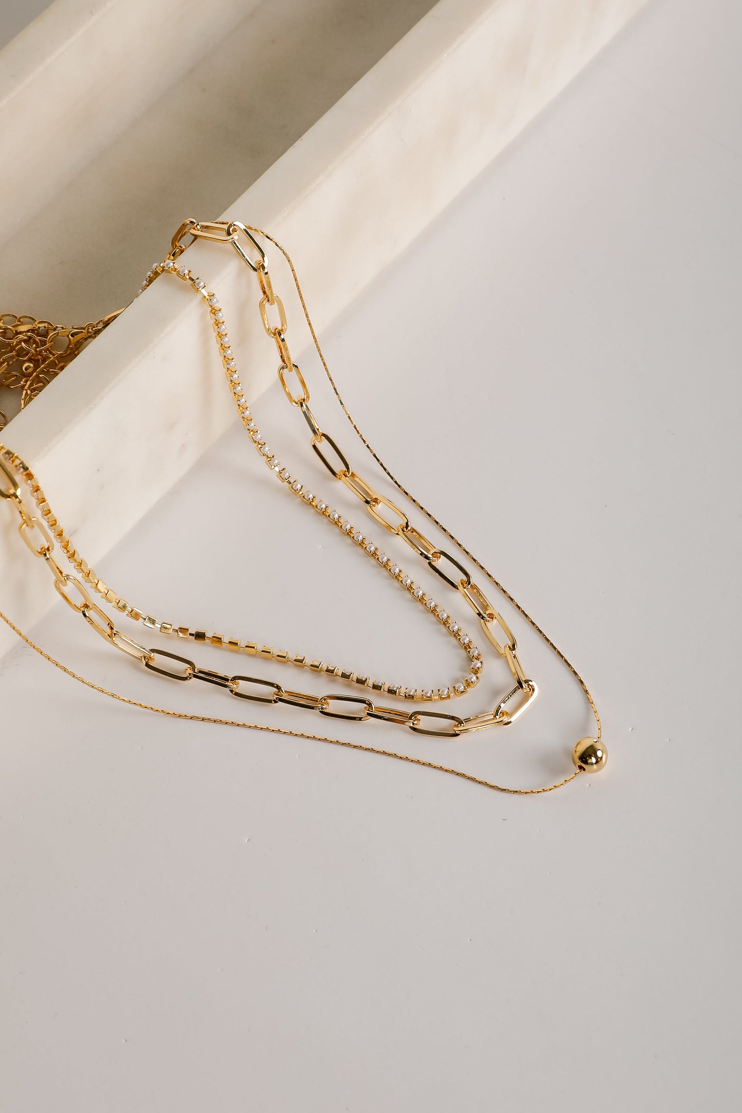 Taylor Gold Layered Chain Necklace
