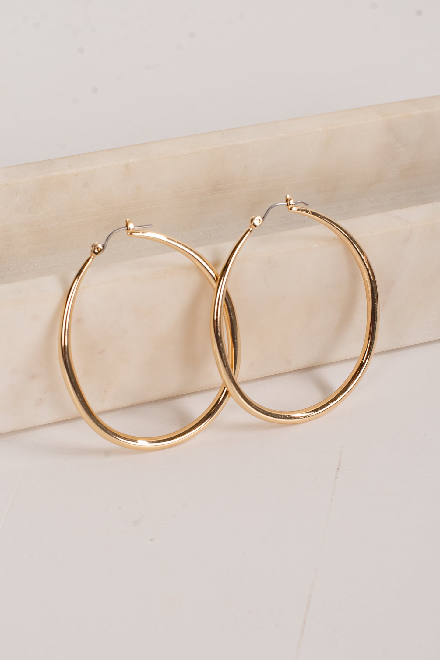 Gracie Gold Oval Hoop Earrings