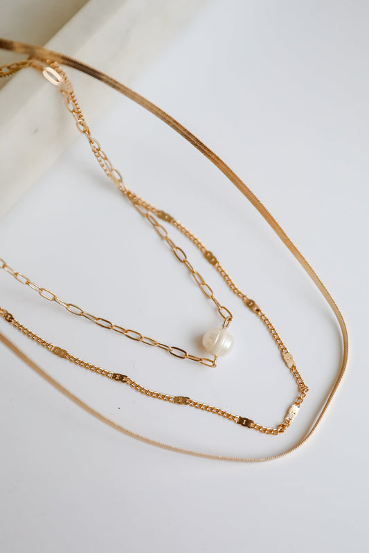 FINAL SALE - Naomi Gold Layered Chain Necklace