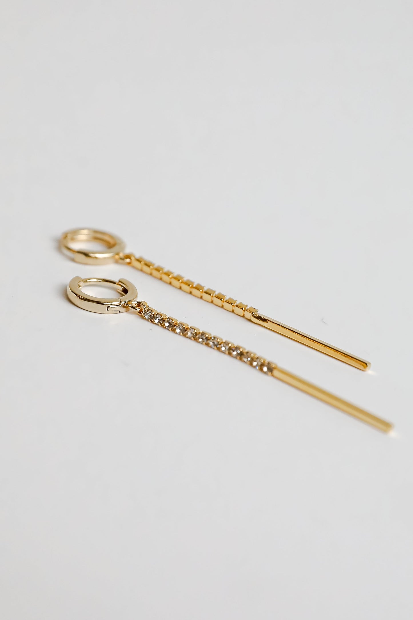 FINAL SALE - Alina Gold Rhinestone Drop Earrings