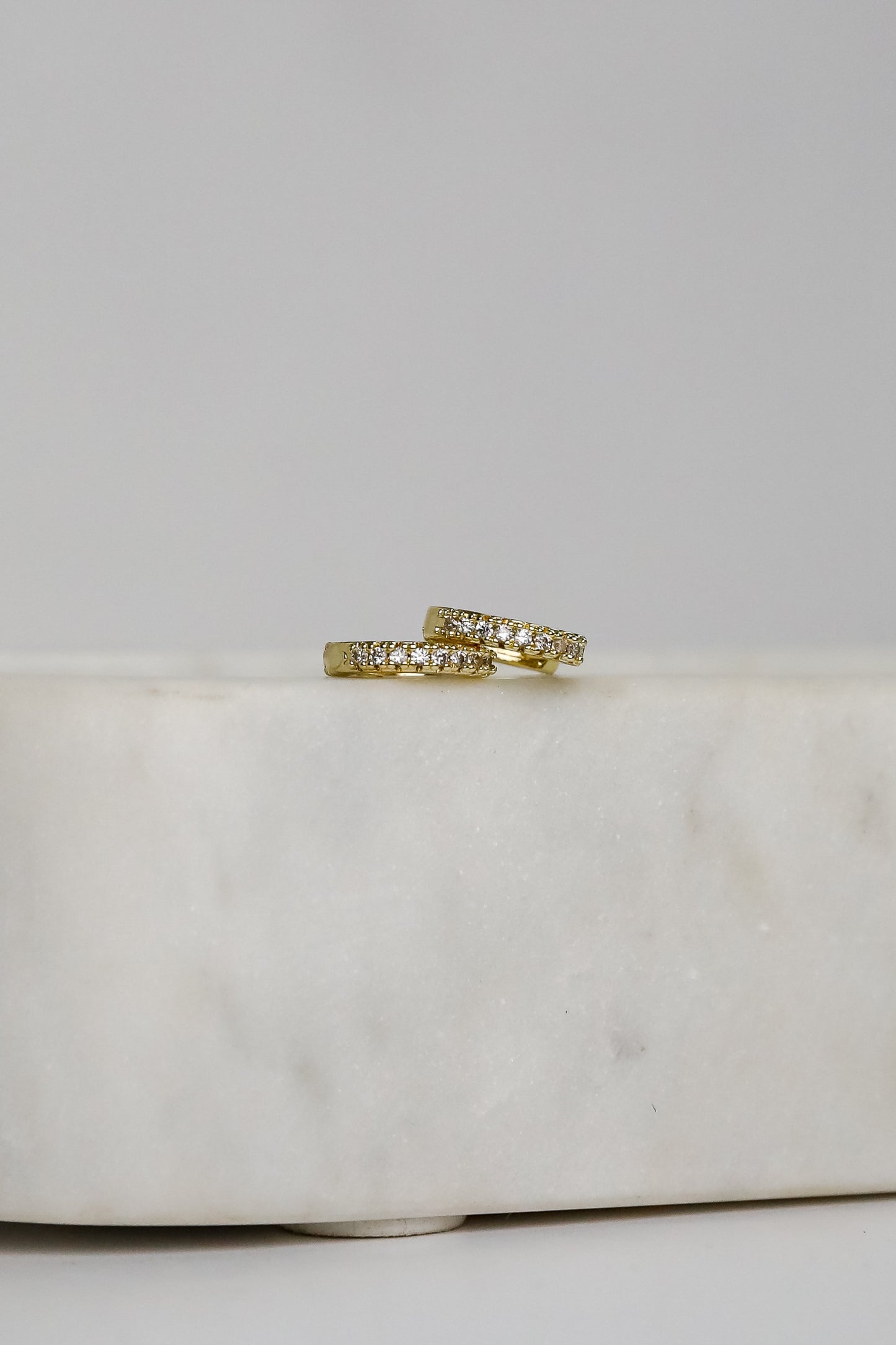 FINAL SALE - Kiara Rhinestone Mini Hoop Earrings