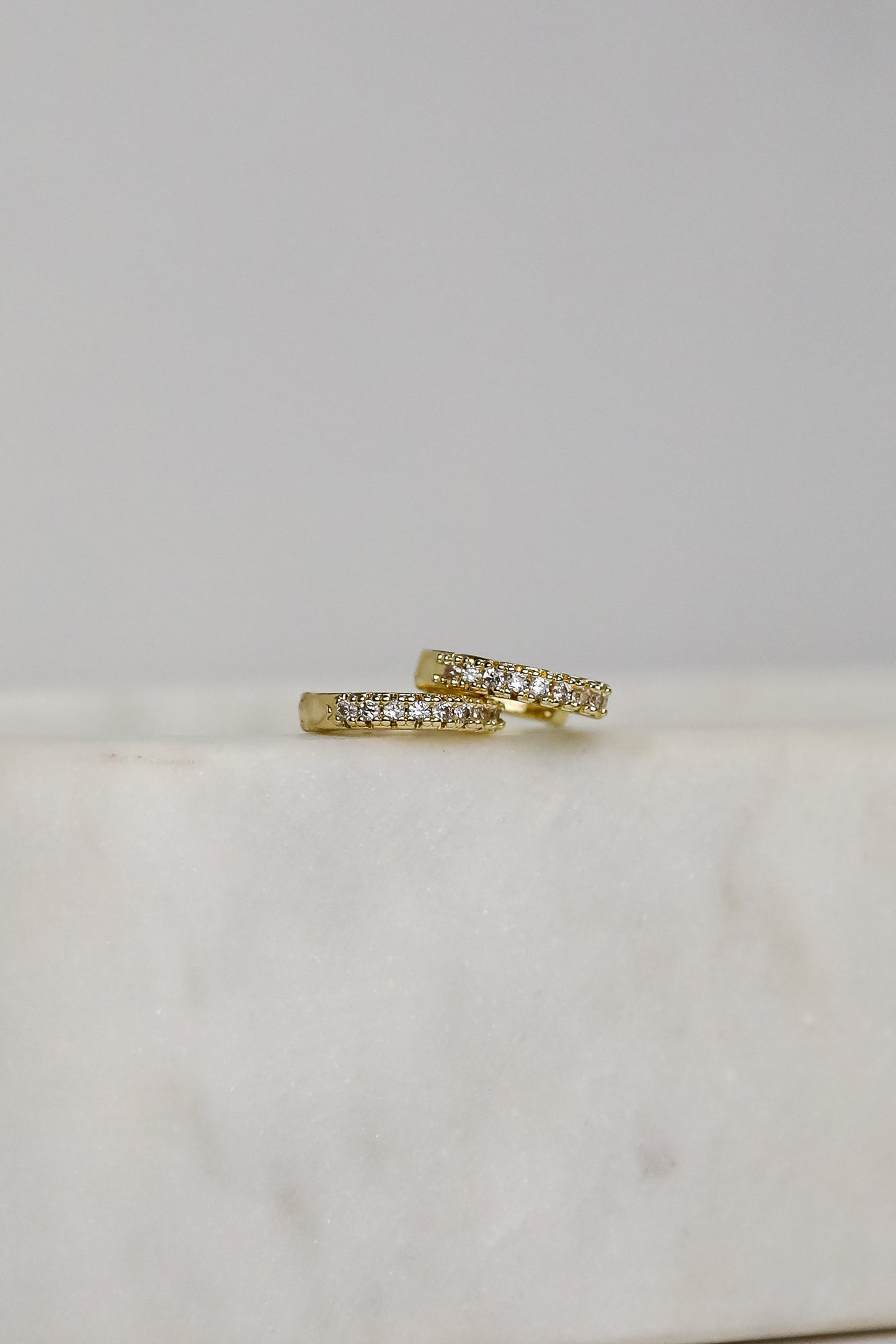 FINAL SALE - Kiara Rhinestone Mini Hoop Earrings