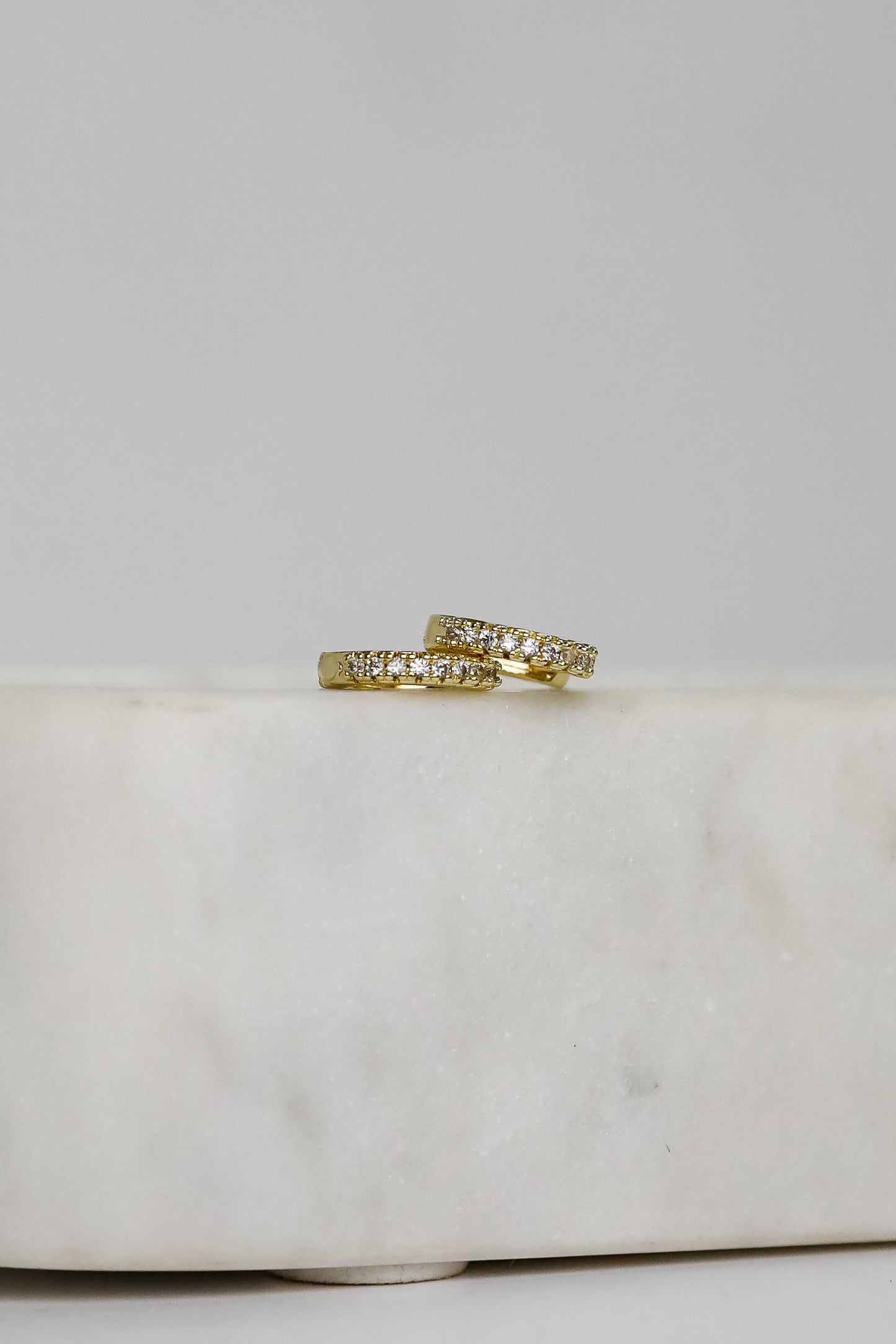 FINAL SALE - Kiara Rhinestone Mini Hoop Earrings