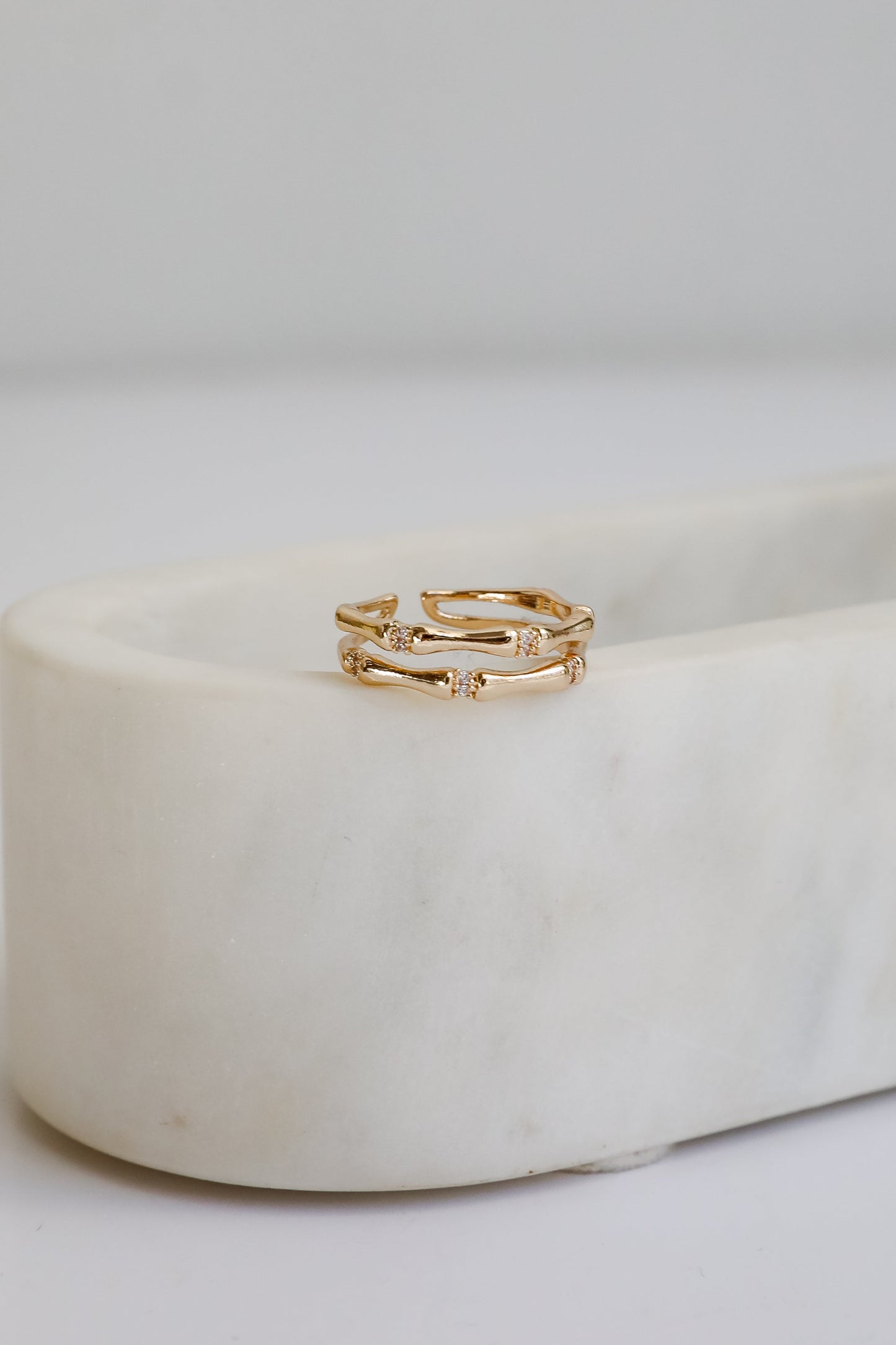 Luna Gold Double Ring