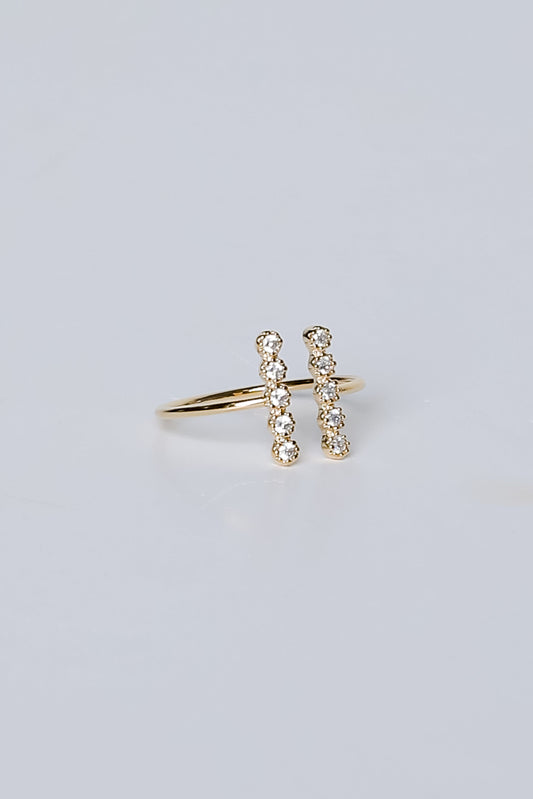 Aria Gold Rhinestone Ring