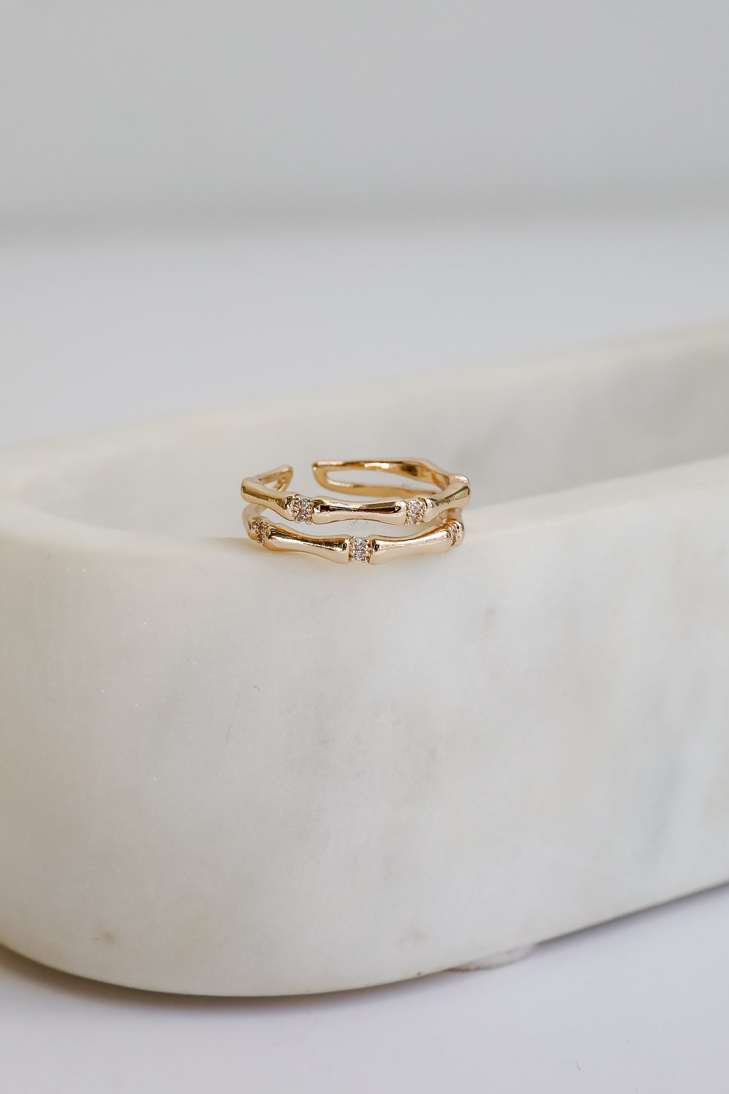 Luna Gold Double Ring