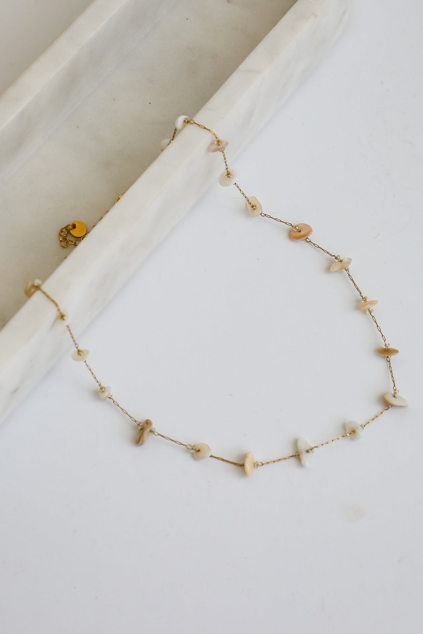 Olivia Gold Seashell Charm Necklace