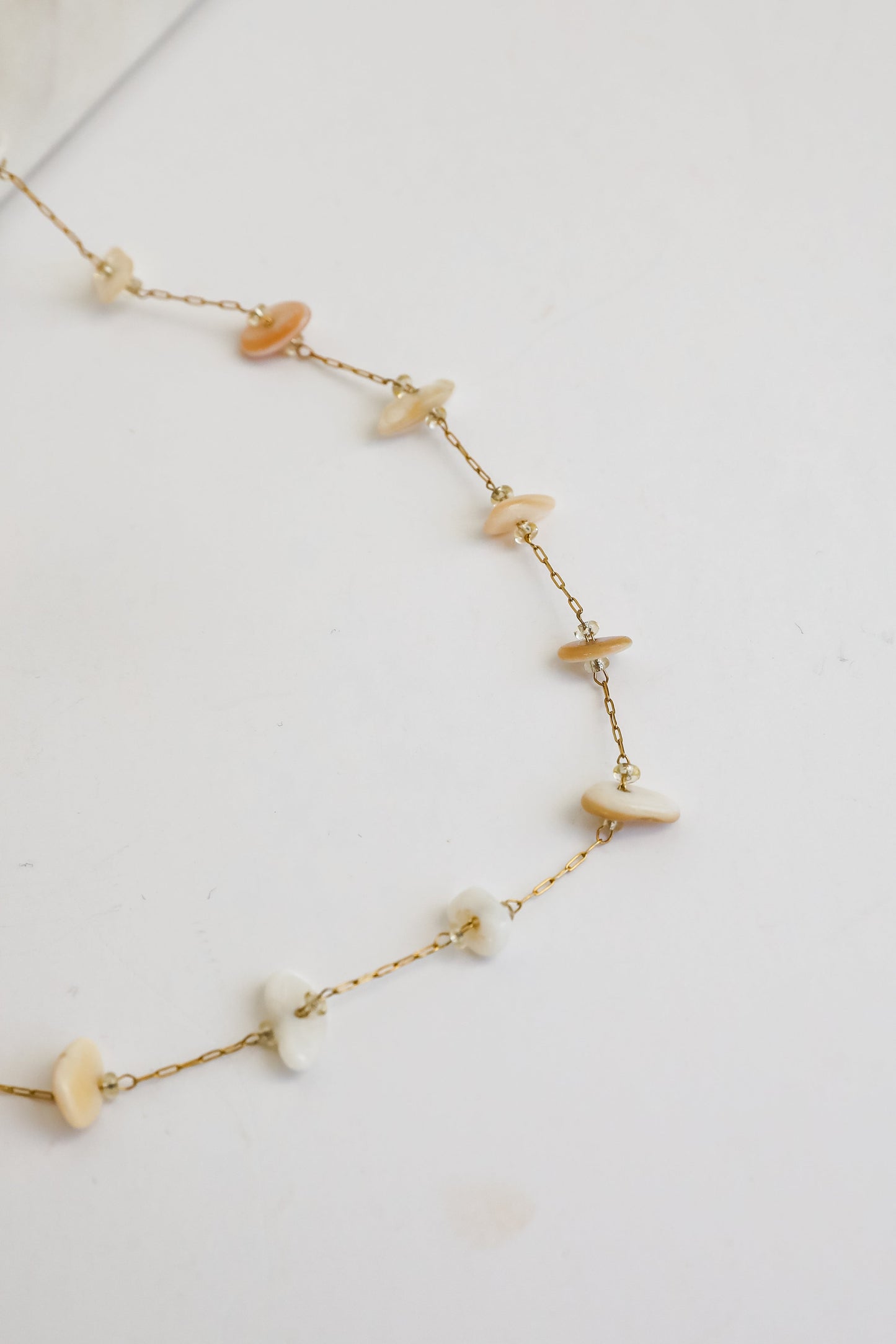 Olivia Gold Seashell Charm Necklace