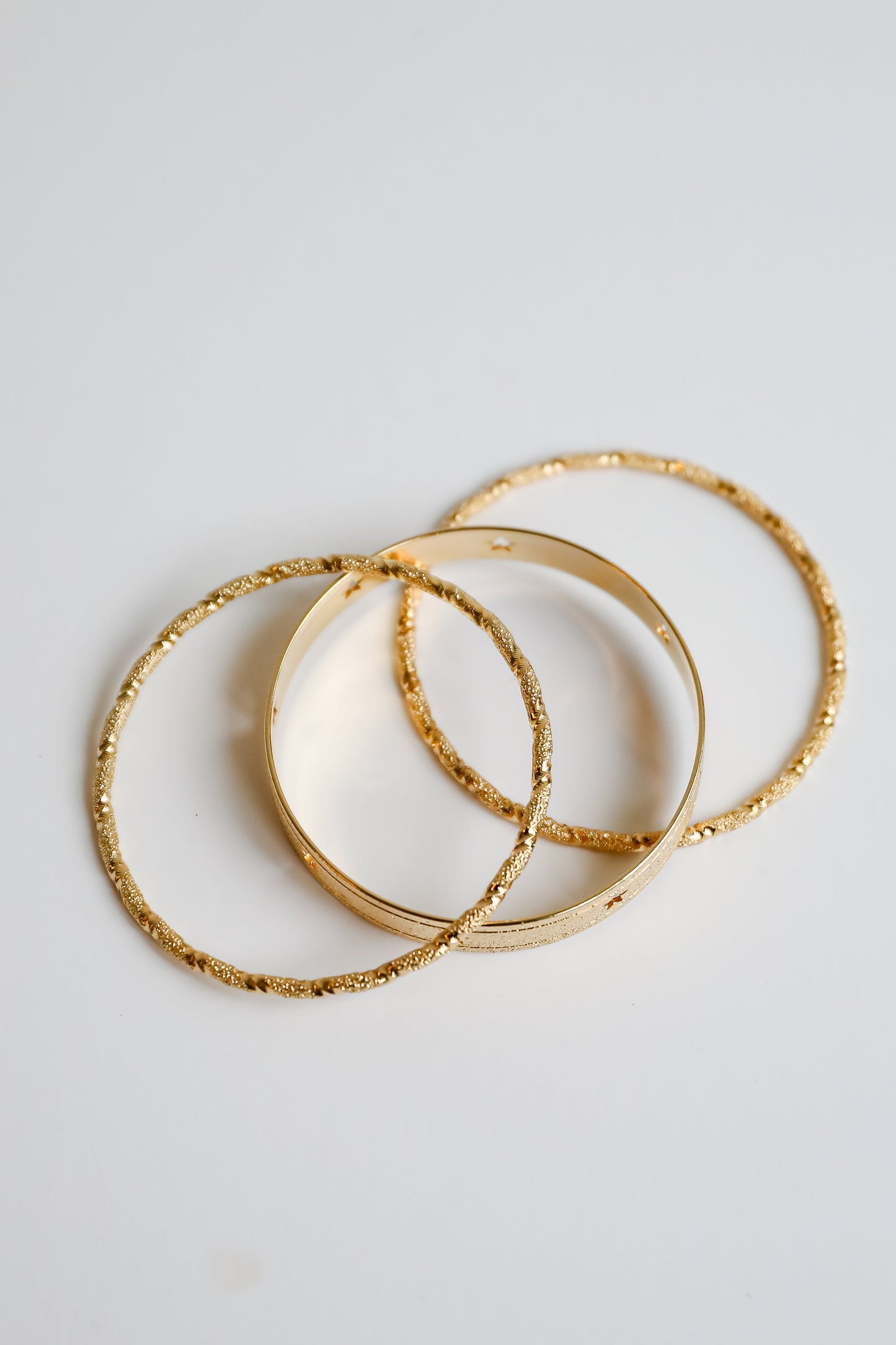 FINAL SALE - Cecelia Gold Star Bangle Set